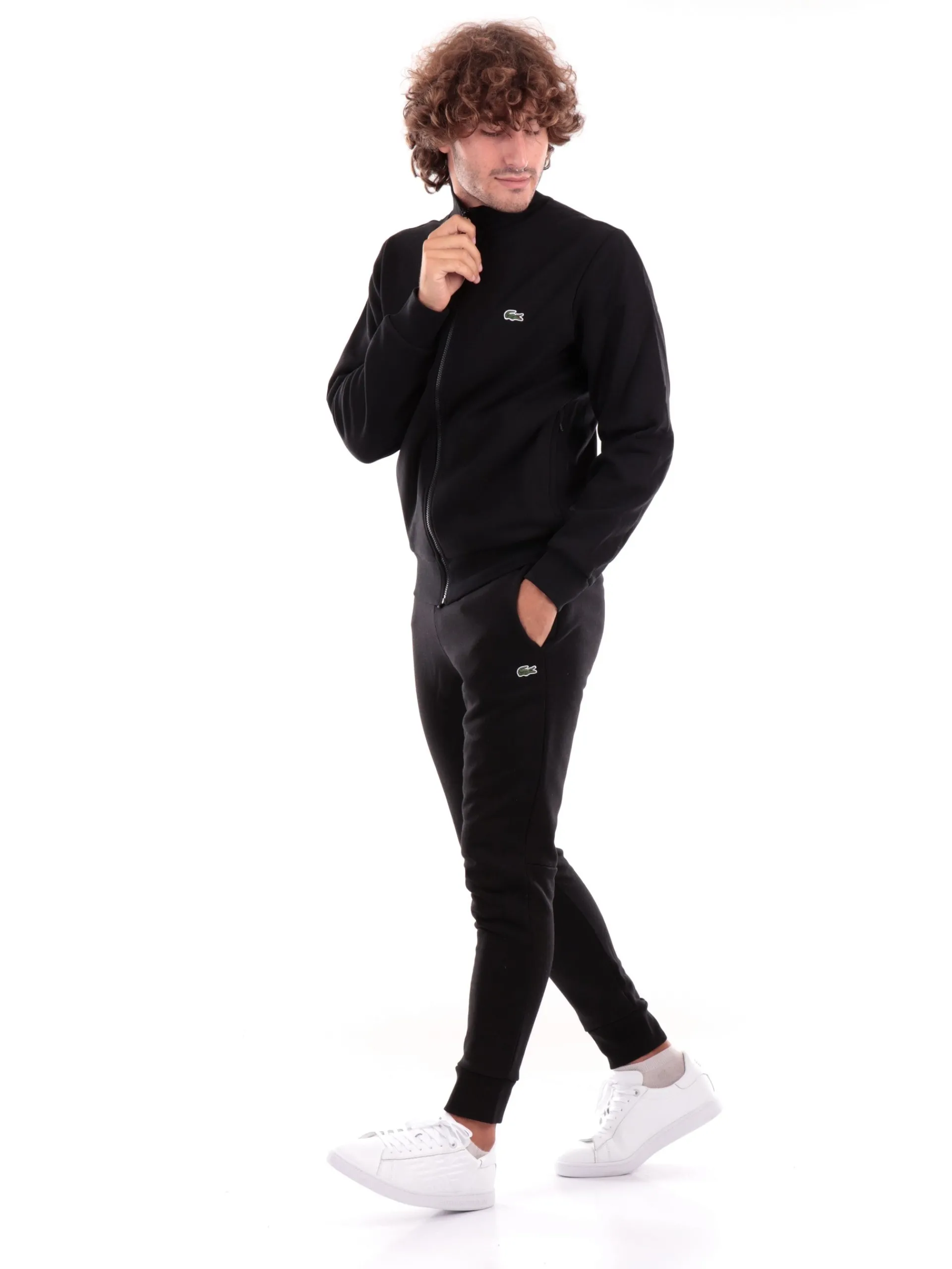 LACOSTE Felpe*Felpa nera da uomo SH9622