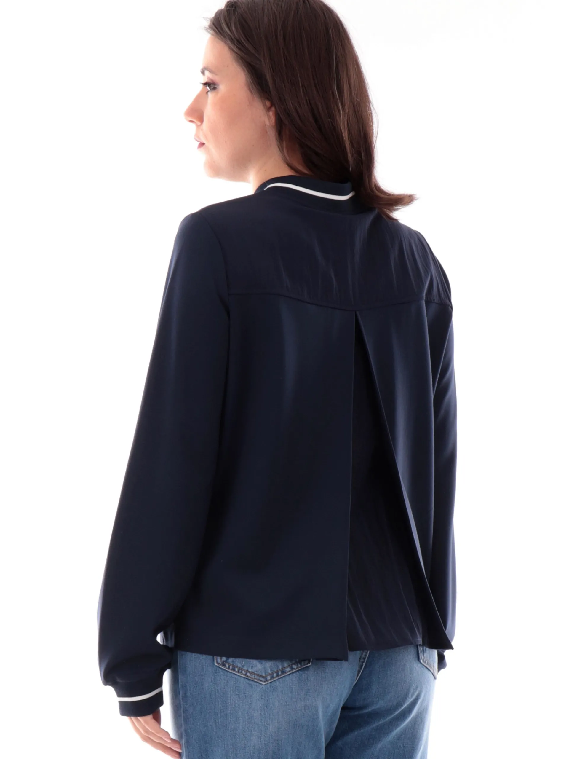 LIU JO SPORT Felpe*Felpa Liu Jo blu da donna full zip logo ricamato TA5119J5942