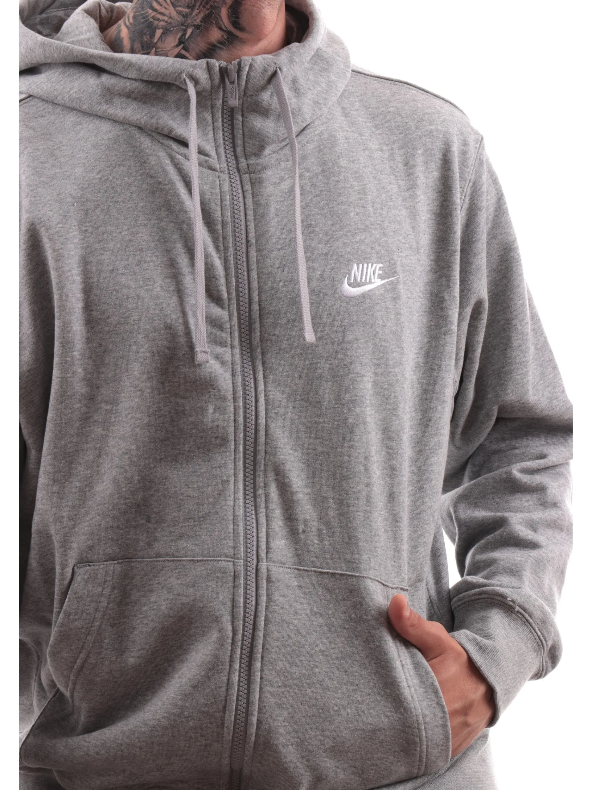 NIKE Felpe*Felpa Club Essential Grigia da Uomo