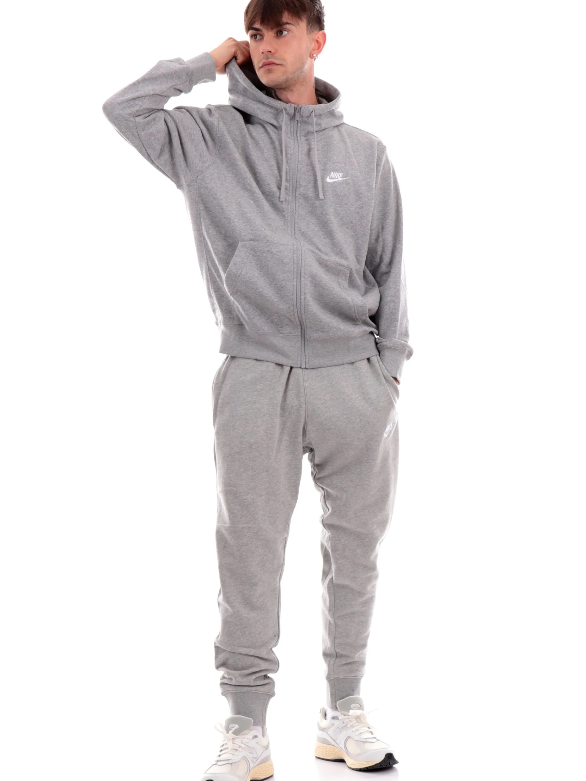 NIKE Felpe*Felpa Club Essential Grigia da Uomo
