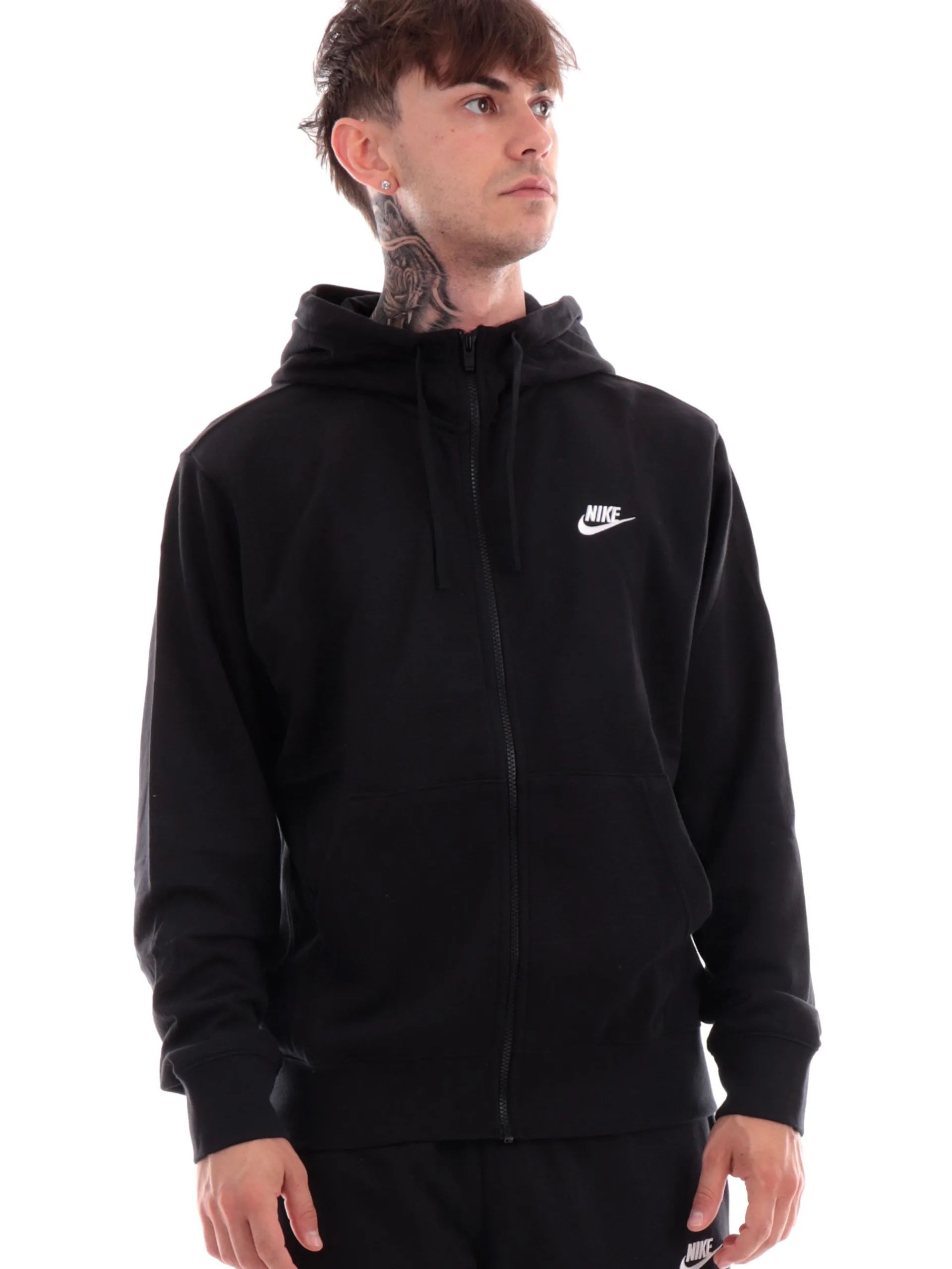 NIKE Felpe*Felpa Club Hoodie Nera da Uomo
