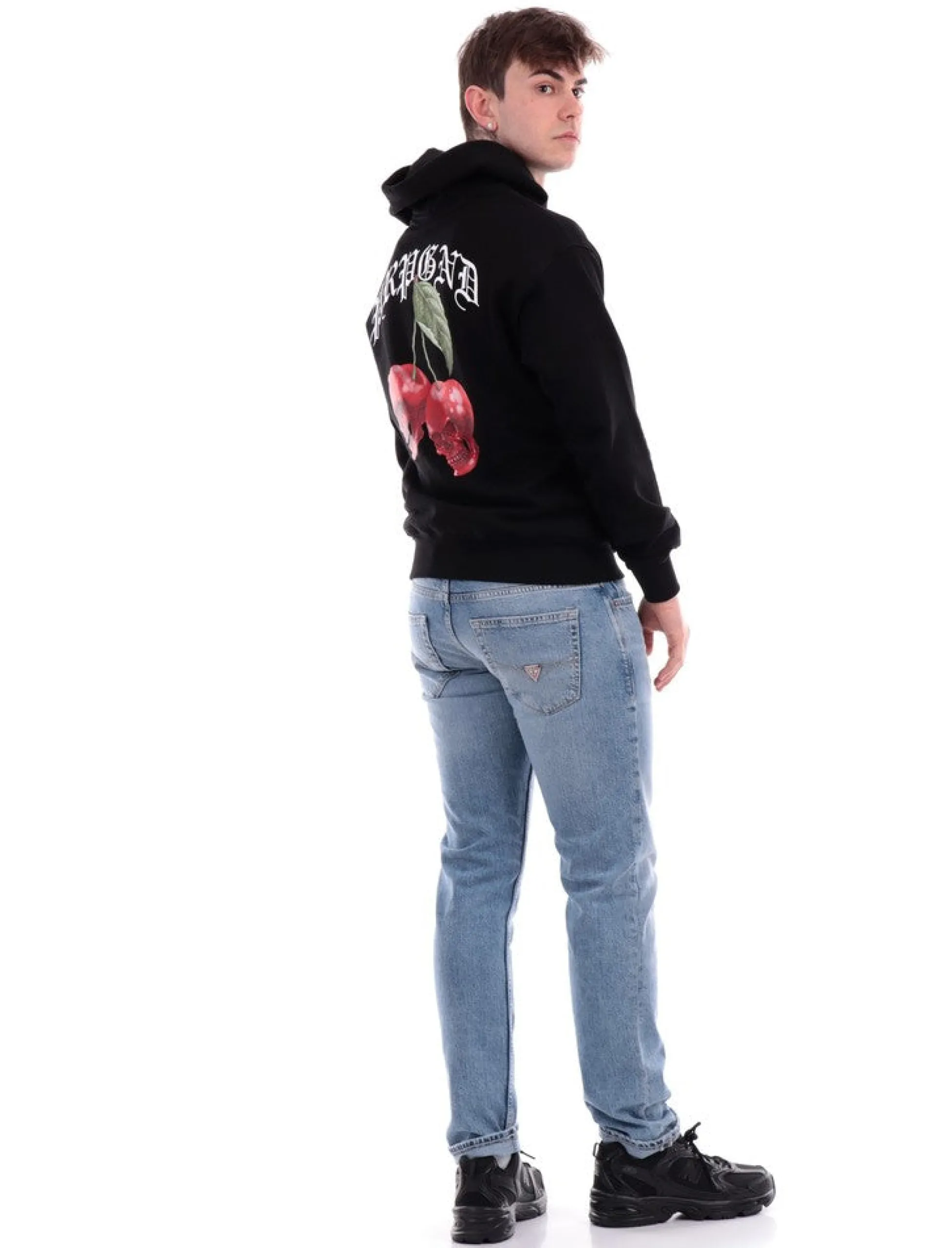 PROPAGANDA Felpe*Felpa nera Cherry 24SSPRFE