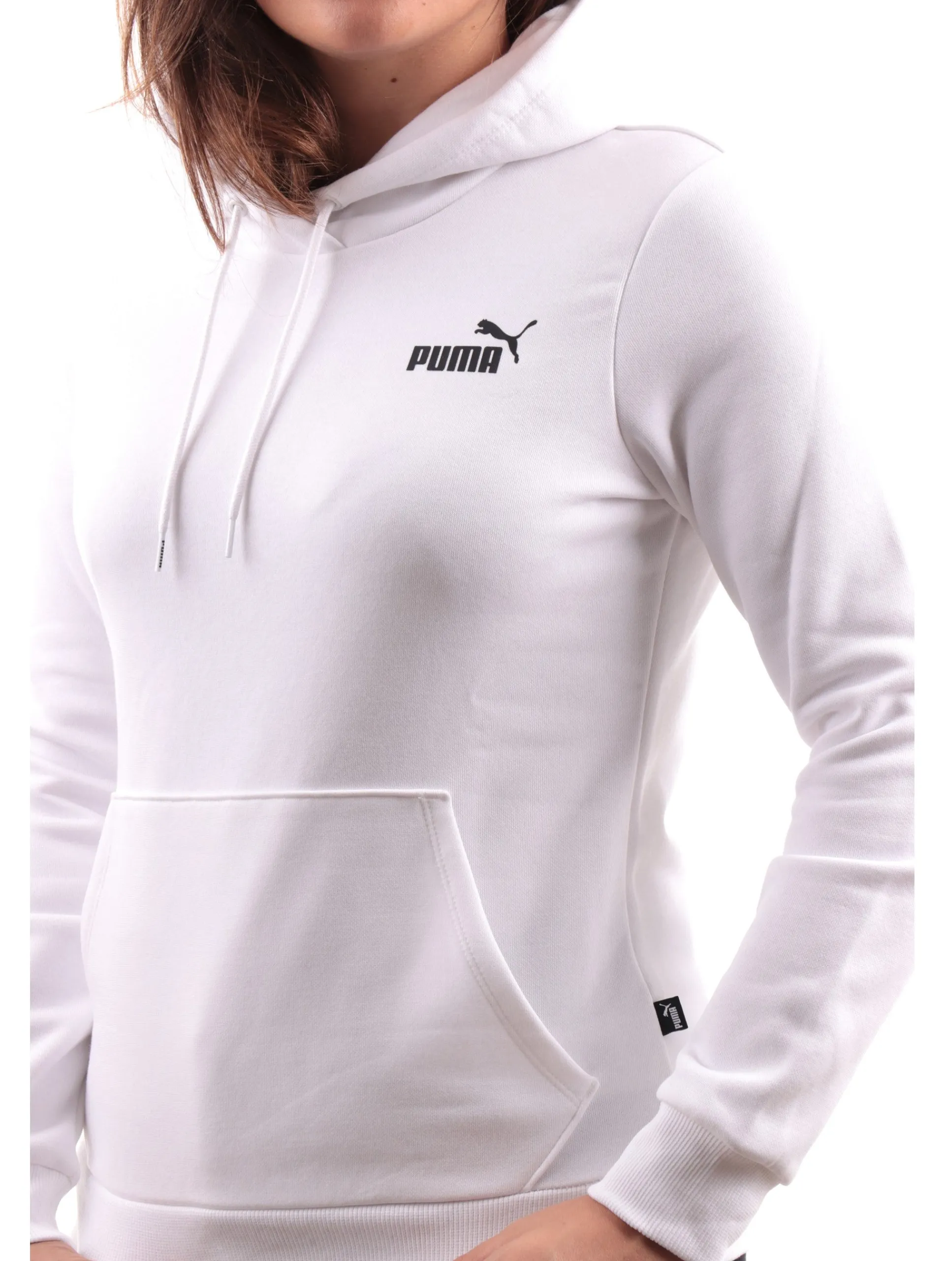 PUMA Felpe*Felpa bianca da donna con cappuccio 586799