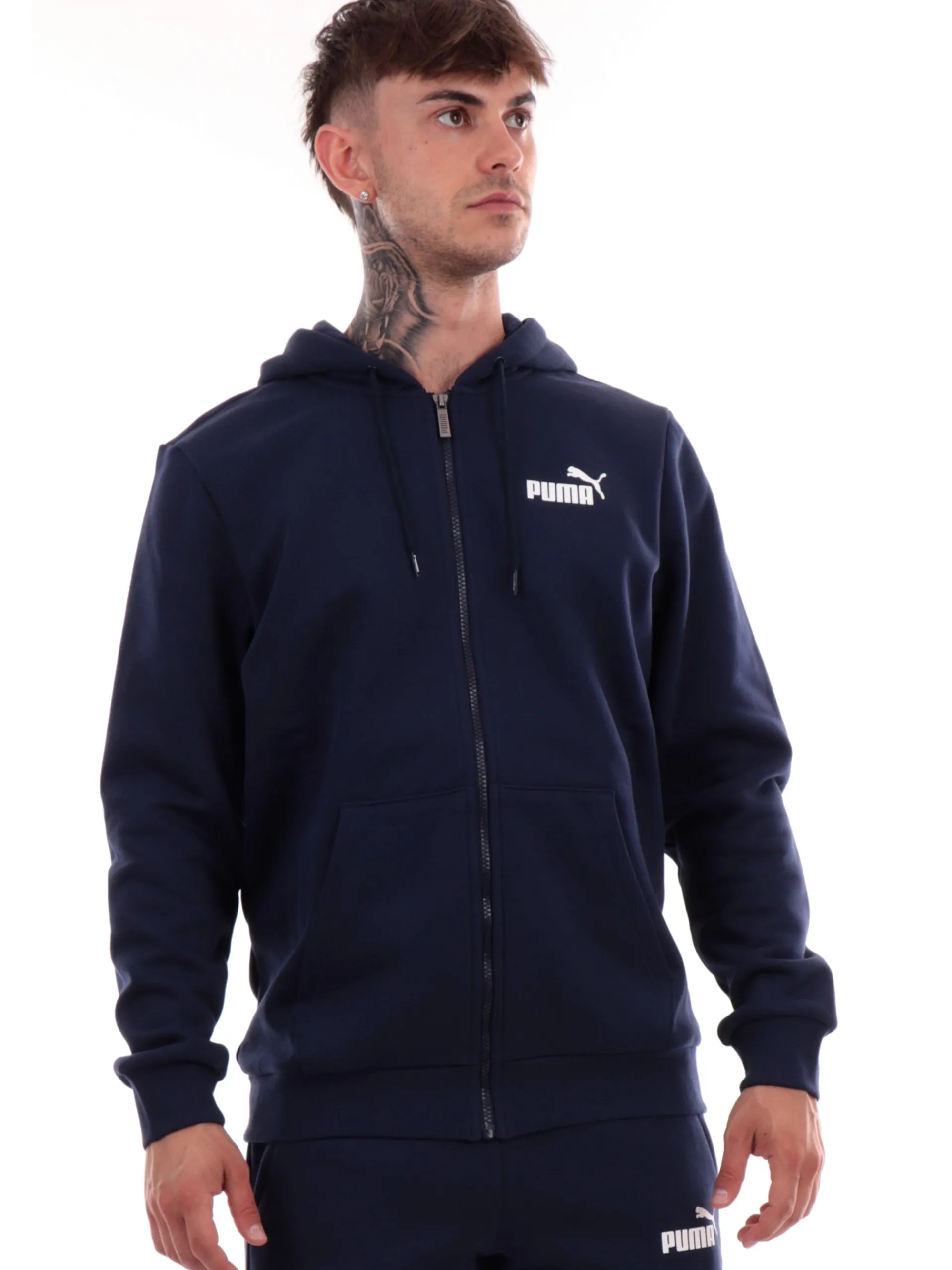 PUMA Felpe*Felpa blu da uomo con zip 586702