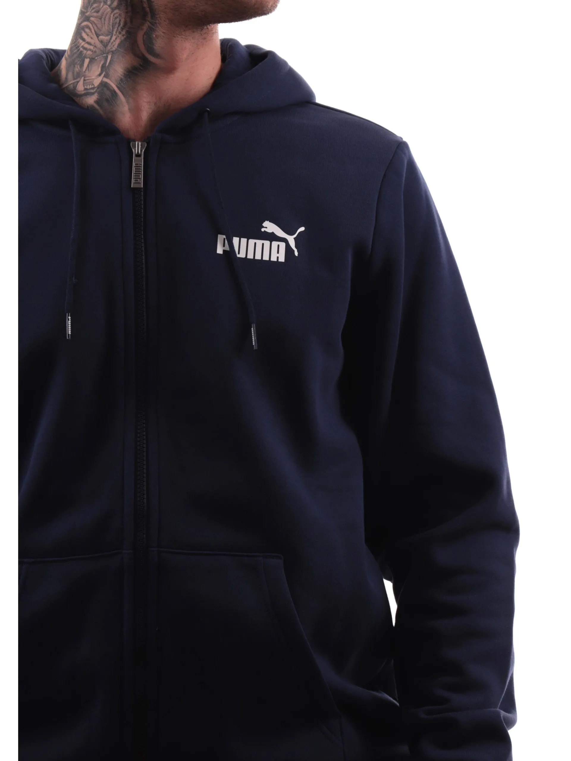 PUMA Felpe*Felpa blu da uomo con zip 586702