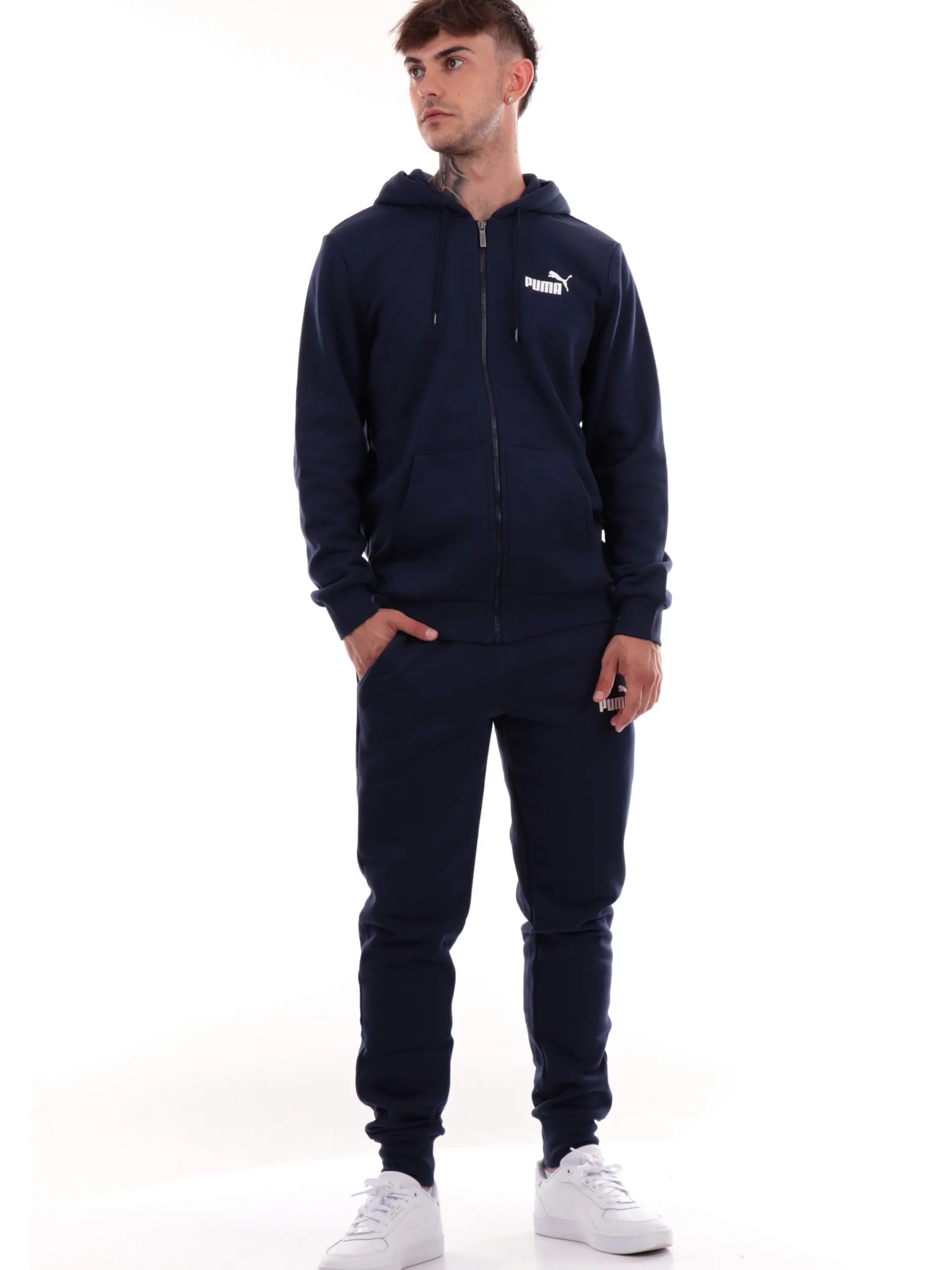 PUMA Felpe*Felpa blu da uomo con zip 586702