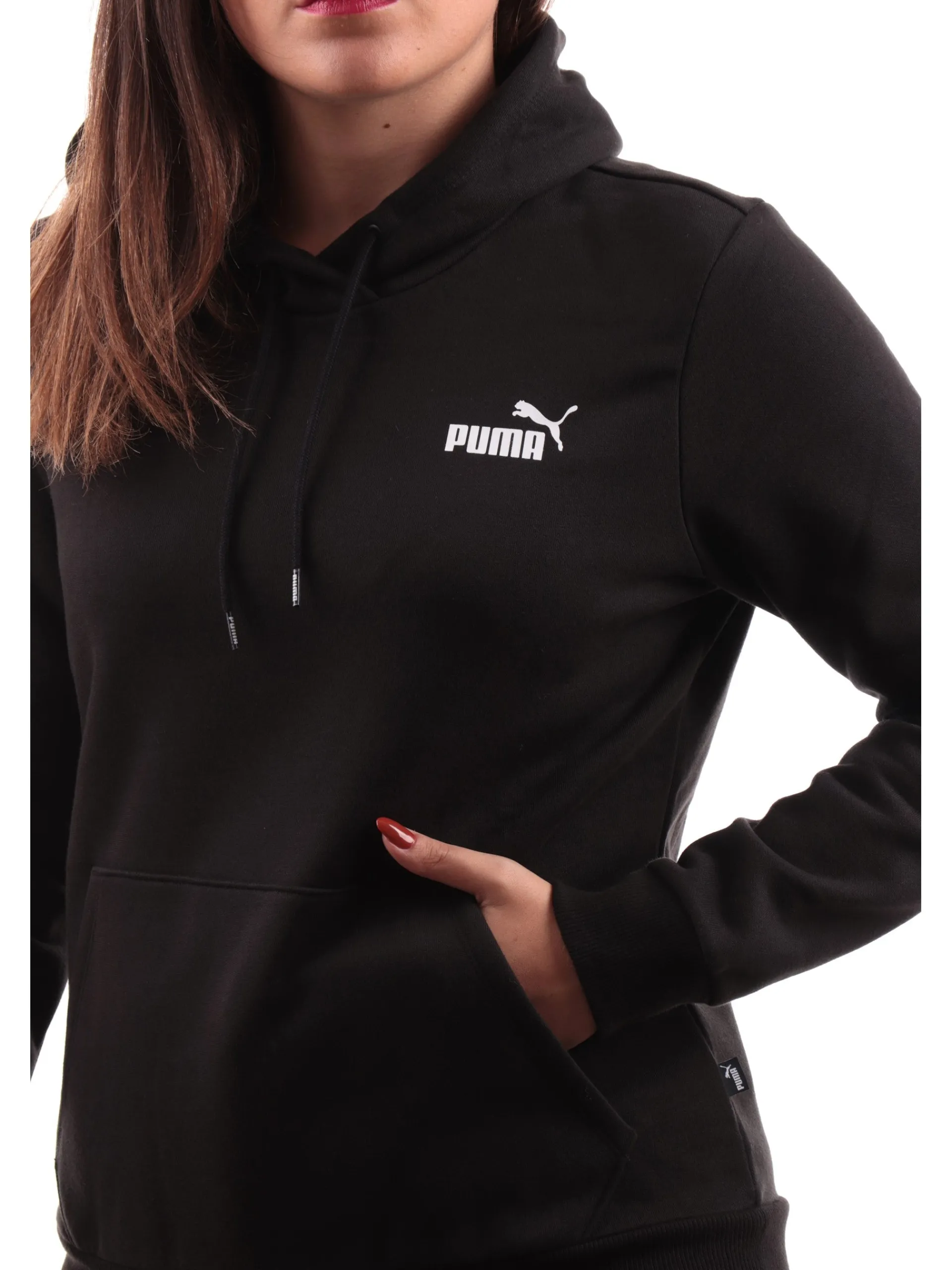 PUMA Felpe*Felpa nera da donna con cappuccio 586799