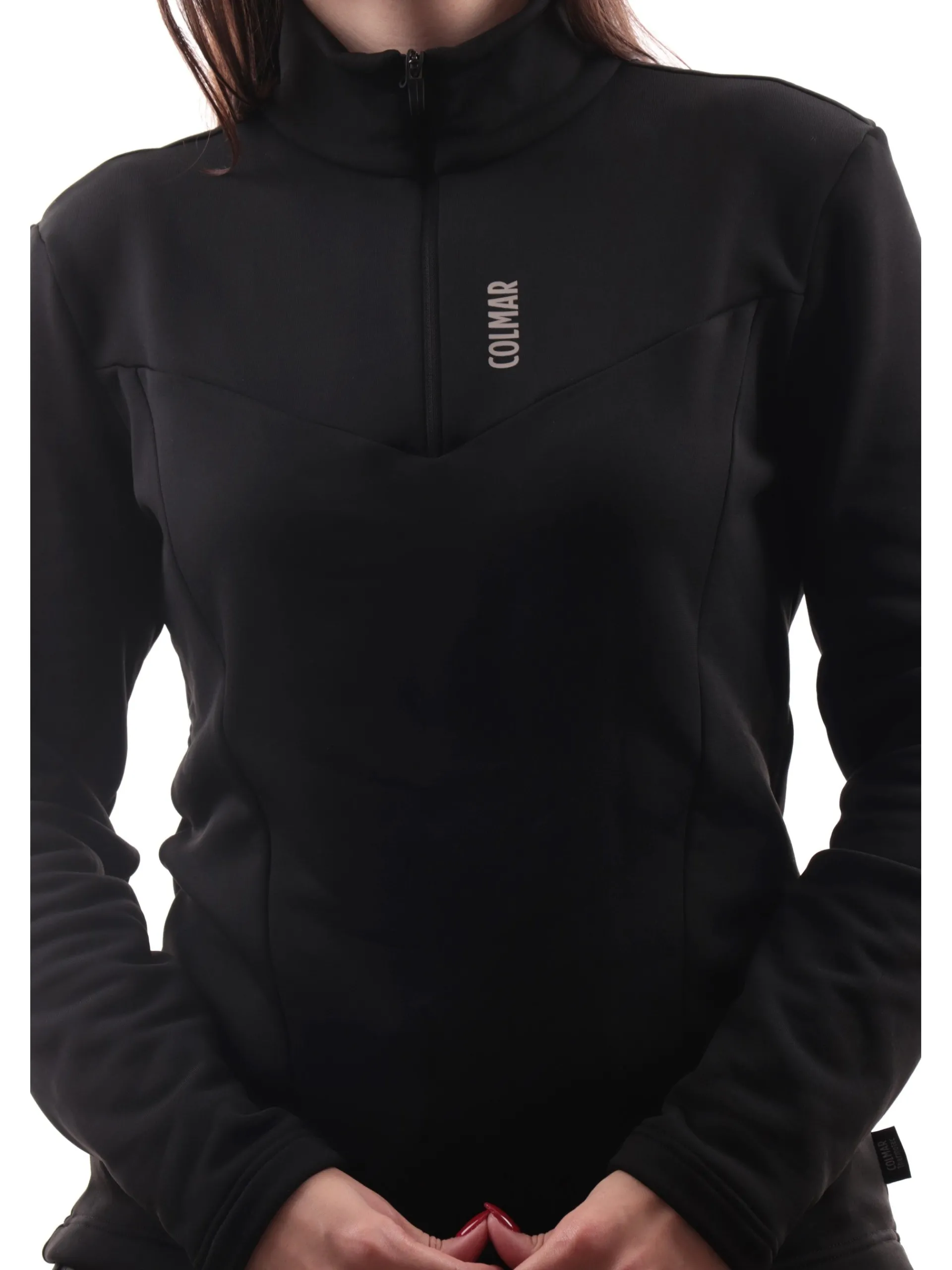 COLMAR NEVE E OUTDOOR Abbigliamento|Maglie*Felpa sci Colmar nera da donna 93345WU