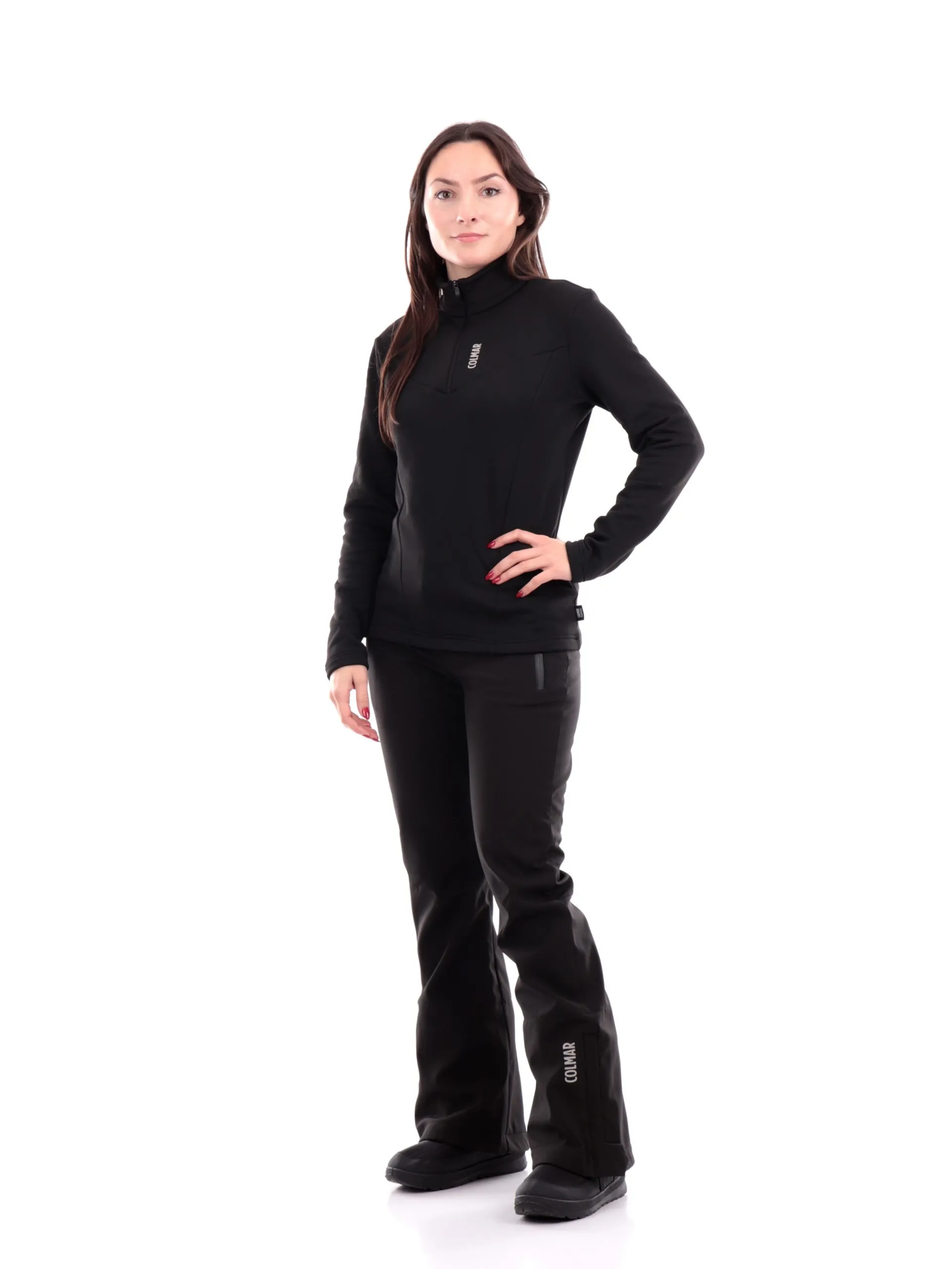 COLMAR NEVE E OUTDOOR Abbigliamento|Maglie*Felpa sci Colmar nera da donna 93345WU