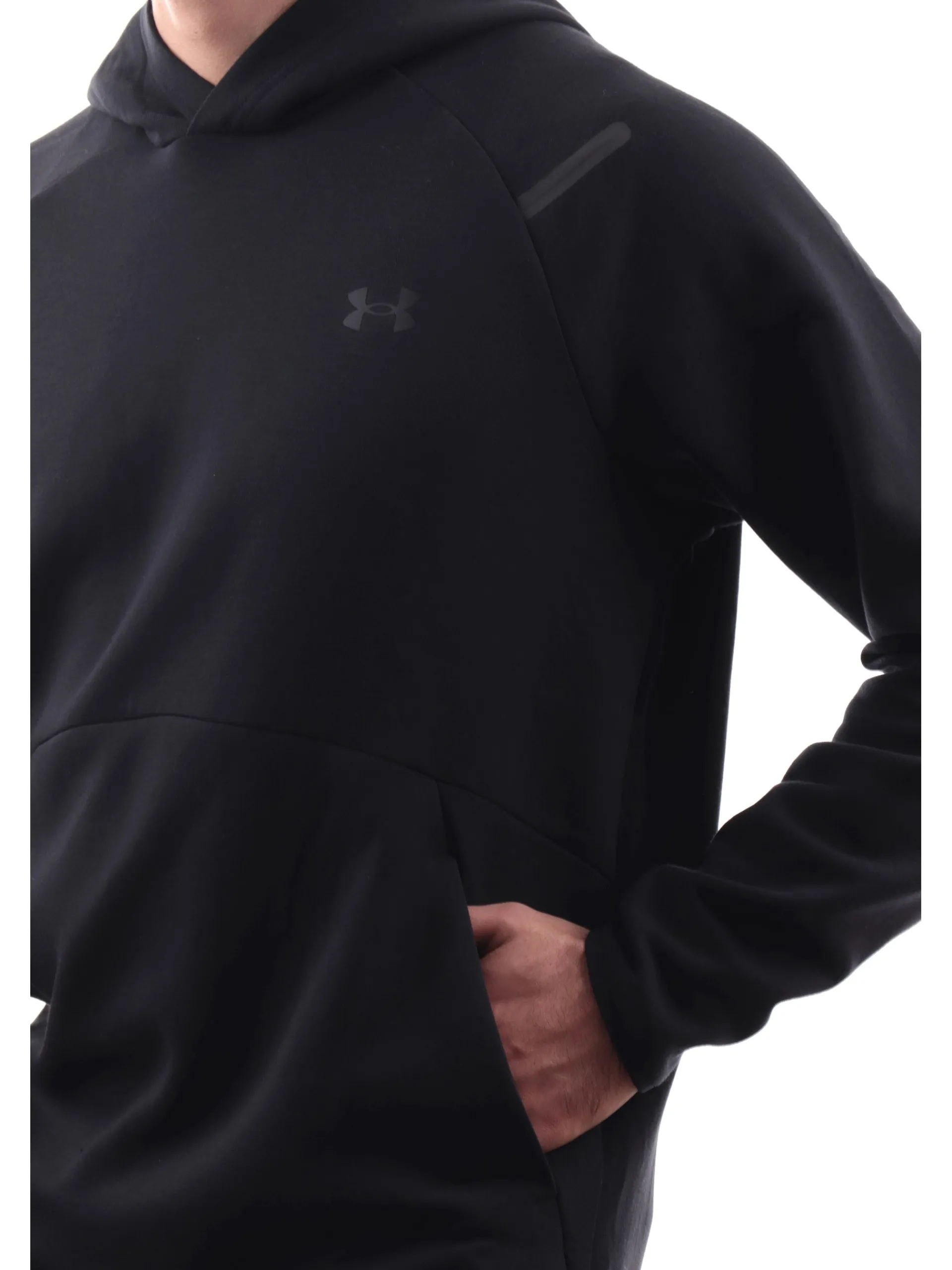 UNDER ARMOUR Felpe*Felpa nera da uomo con cappuccio Unstoppable Fleece 13893500