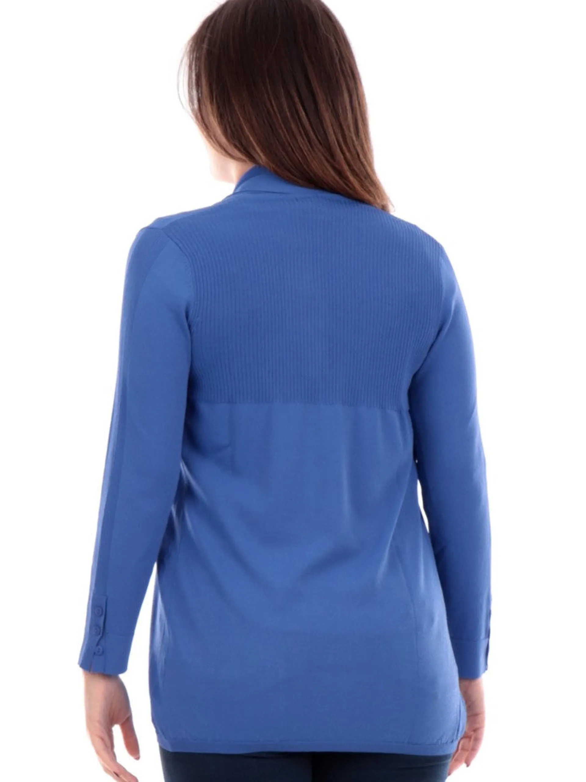 ANIS Maglie*Giacca celeste da donna Sciallata Aperta 2416070