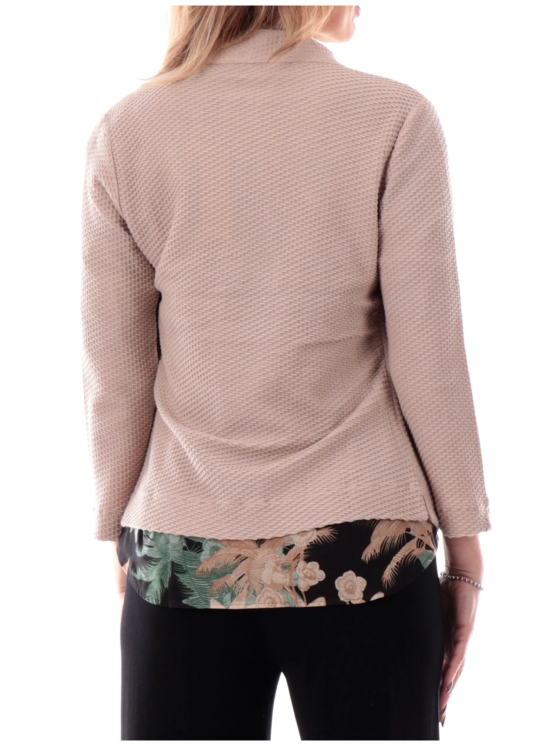 ANIS Giacche*Giacca donna nido d'ap beige maniche tre quarti 251W1154 045
