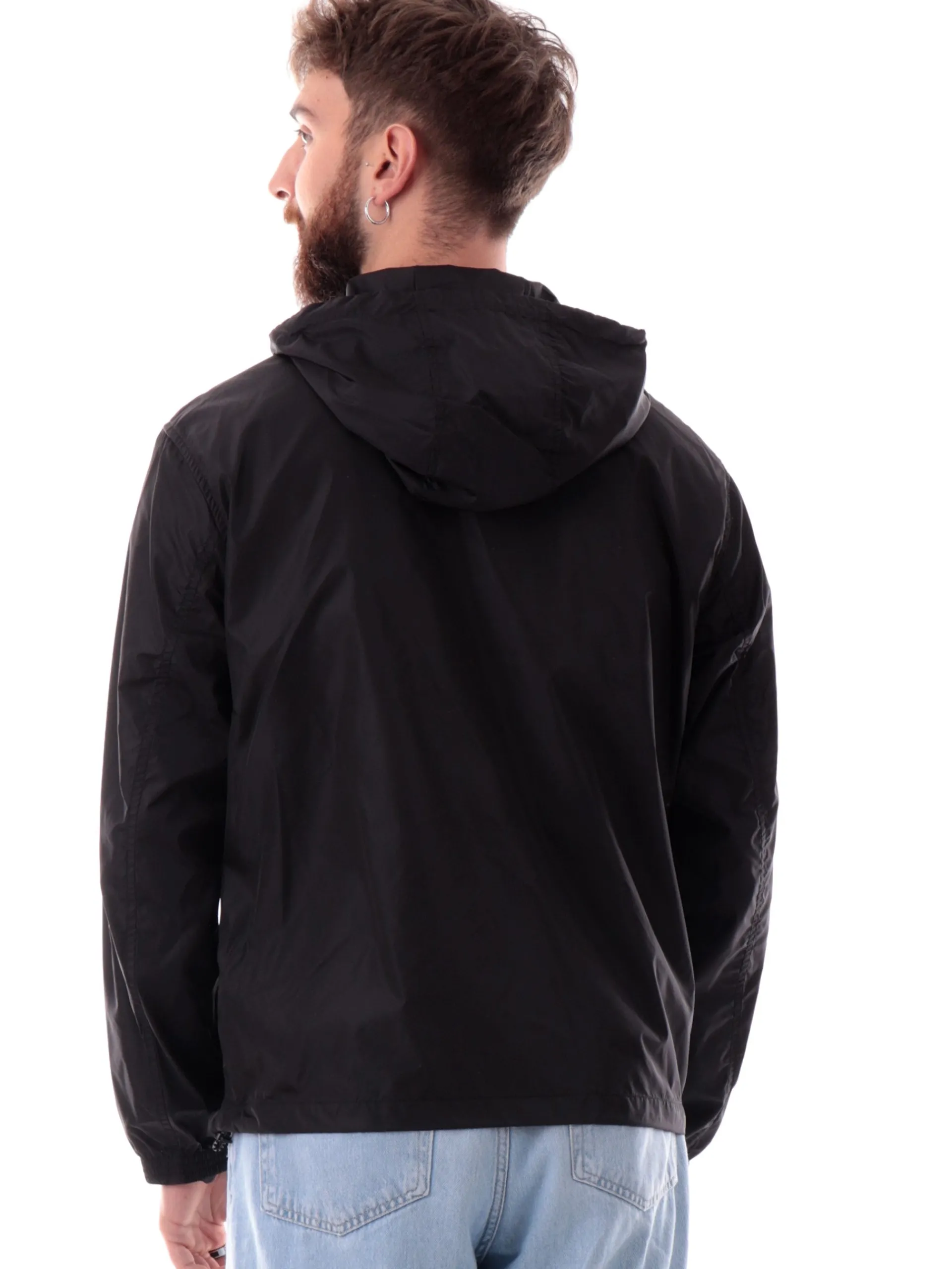 ARMANI EXCHANGE Giubbini*Giacca AX nera tecnica da uomo full zip con cappuccio XM000342AF12285 UC001