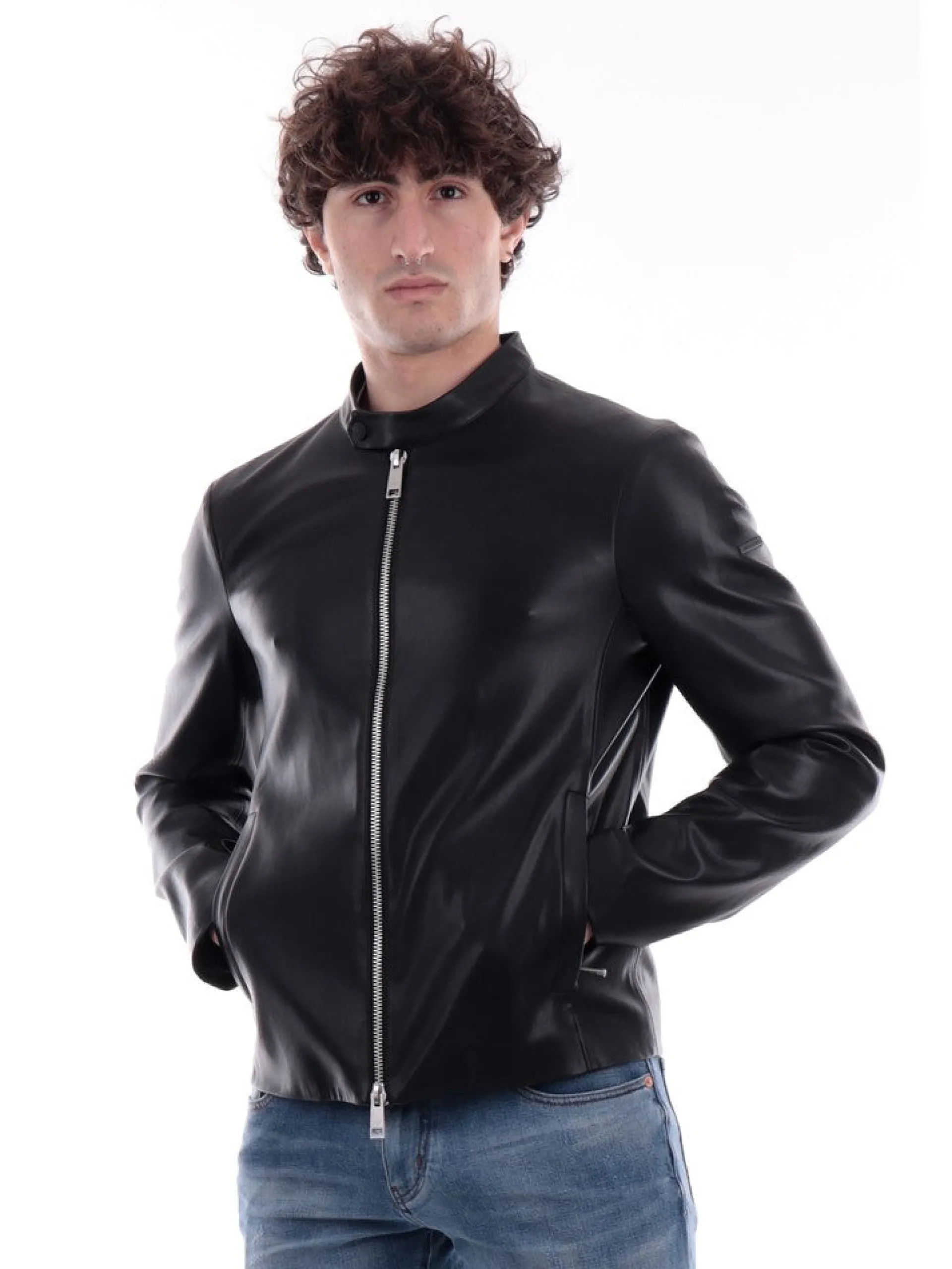ARMANI EXCHANGE Giubbini*Giacca AX nera da uomo Blouson Jacket 8NZB08ZNAAZ