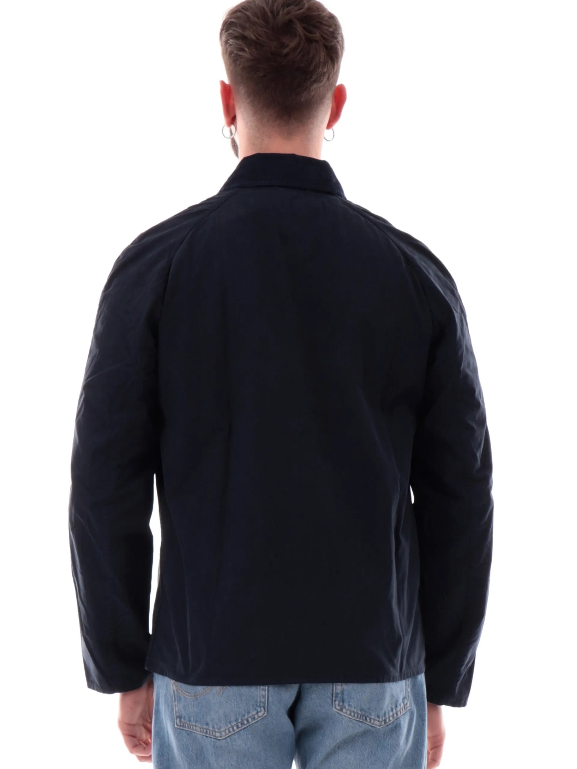 BARBOUR Giubbini*Giacca Tracker blu da uomo full zip Casual MCA0978