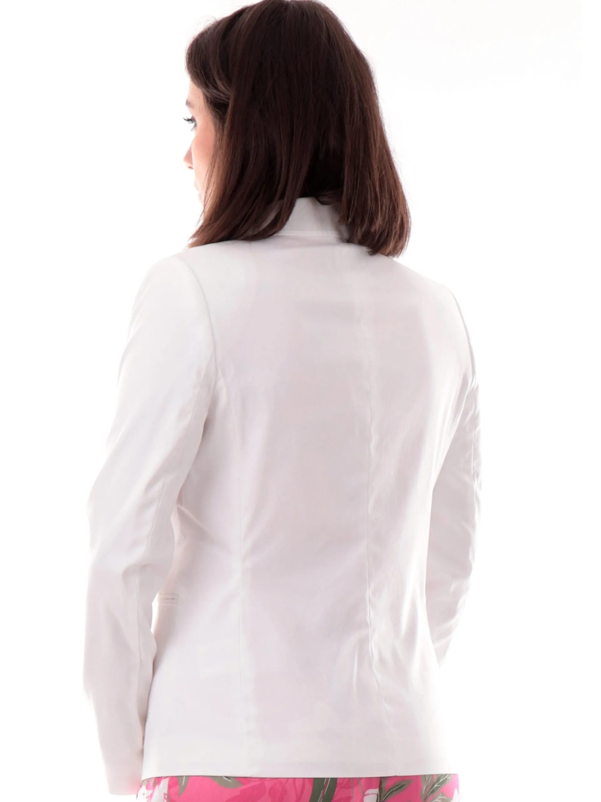 YES ZEE Giacche*Giacca Bianca da donna realizzata in cotone elasticizzato