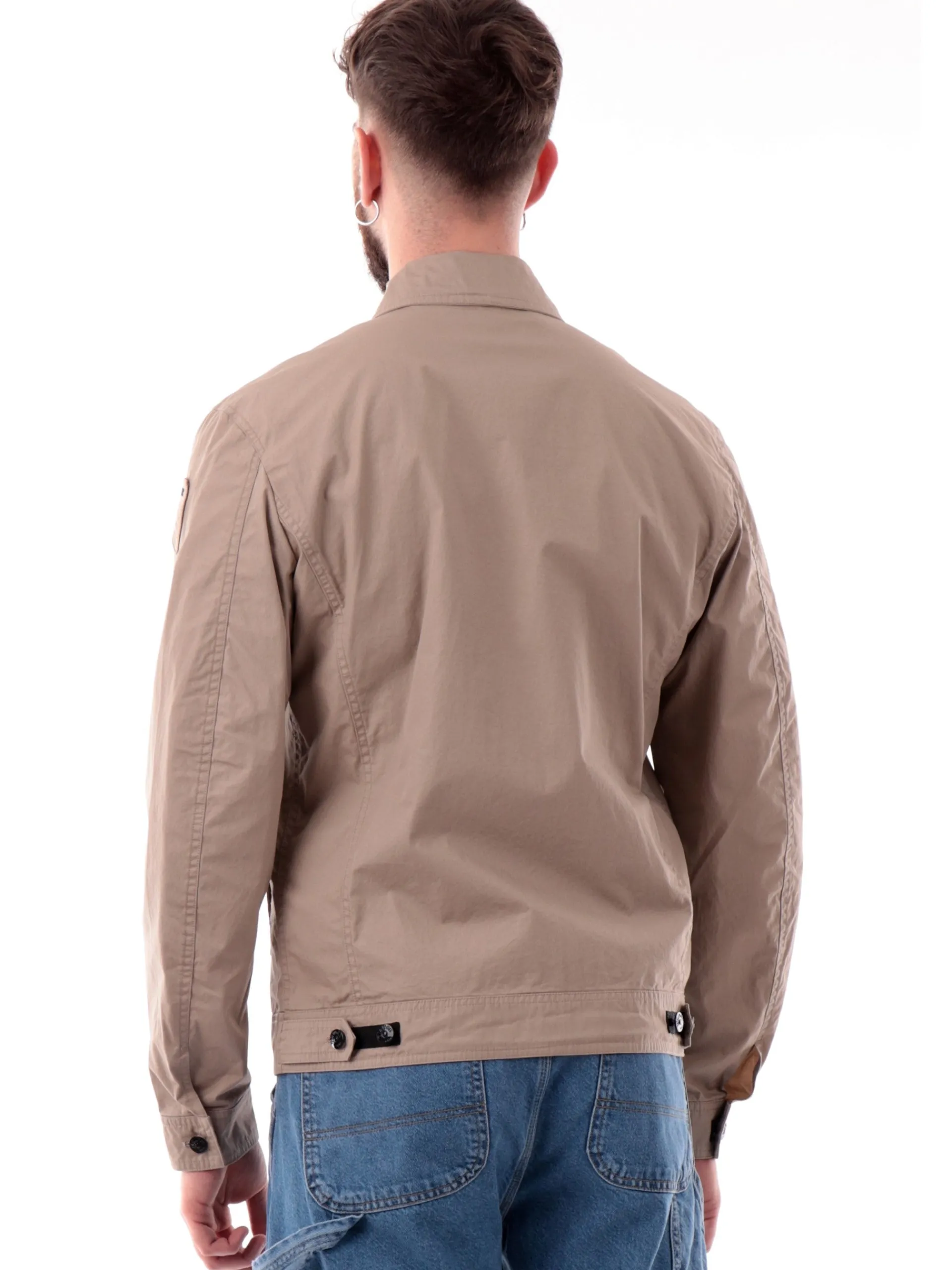 BLAUER Giubbini*Giacca beige da uomo con tasconi e colletto alla francese C04176006854