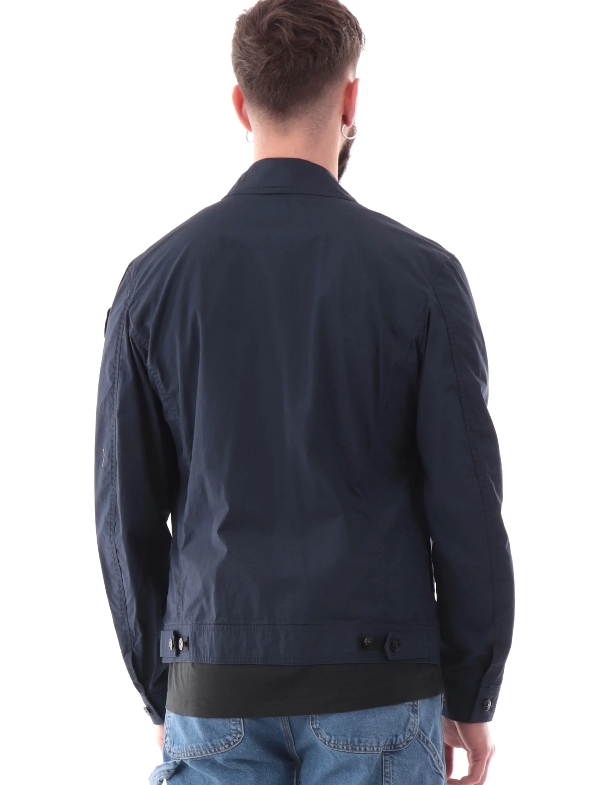BLAUER Giubbini*Giacca blu da uomo con tasconi e colletto alla francese C04176006854