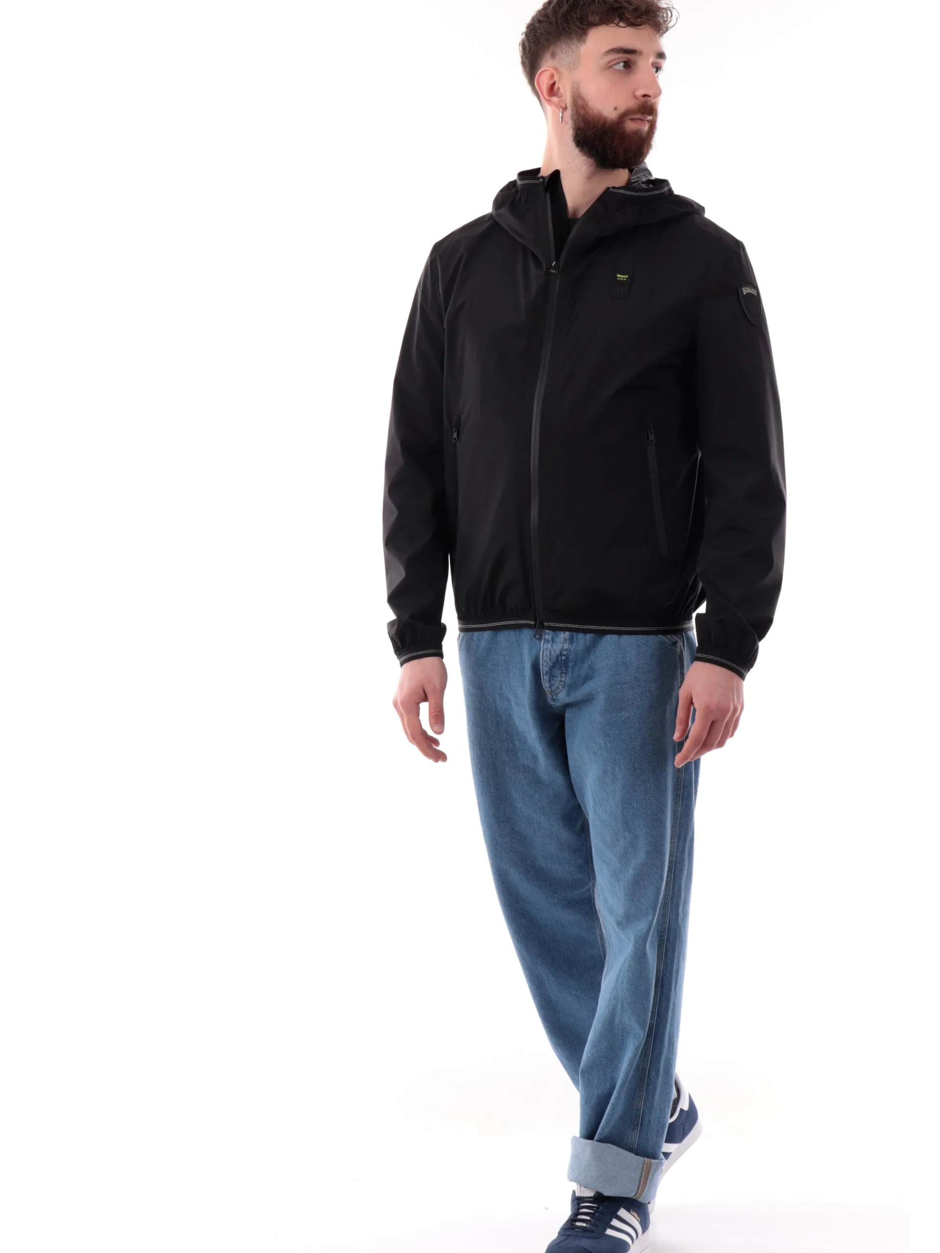 BLAUER Giubbini*Giacca Farrin nera da uomo tessuto tecnico C11541007110