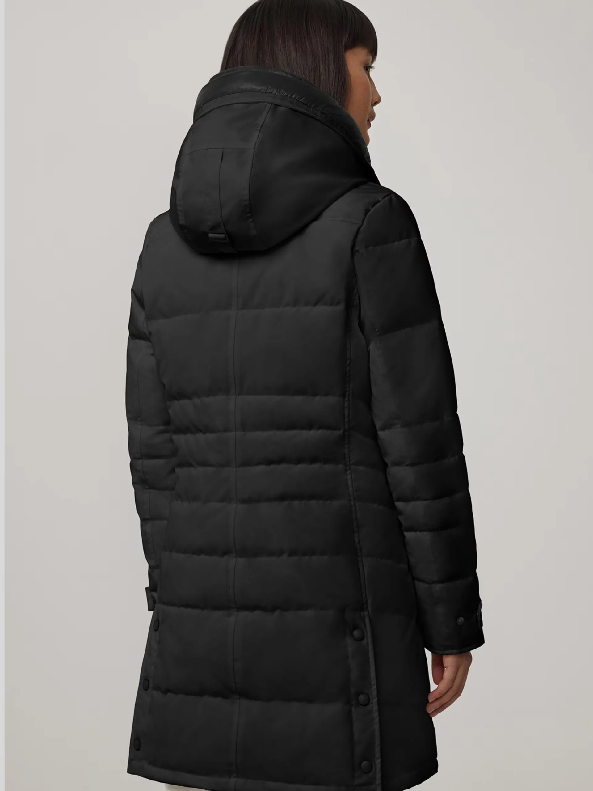 CANADA GOOSE Giubbotti*Giacca Lorette Parka Reset nera da donna tessuto tecnico 2090