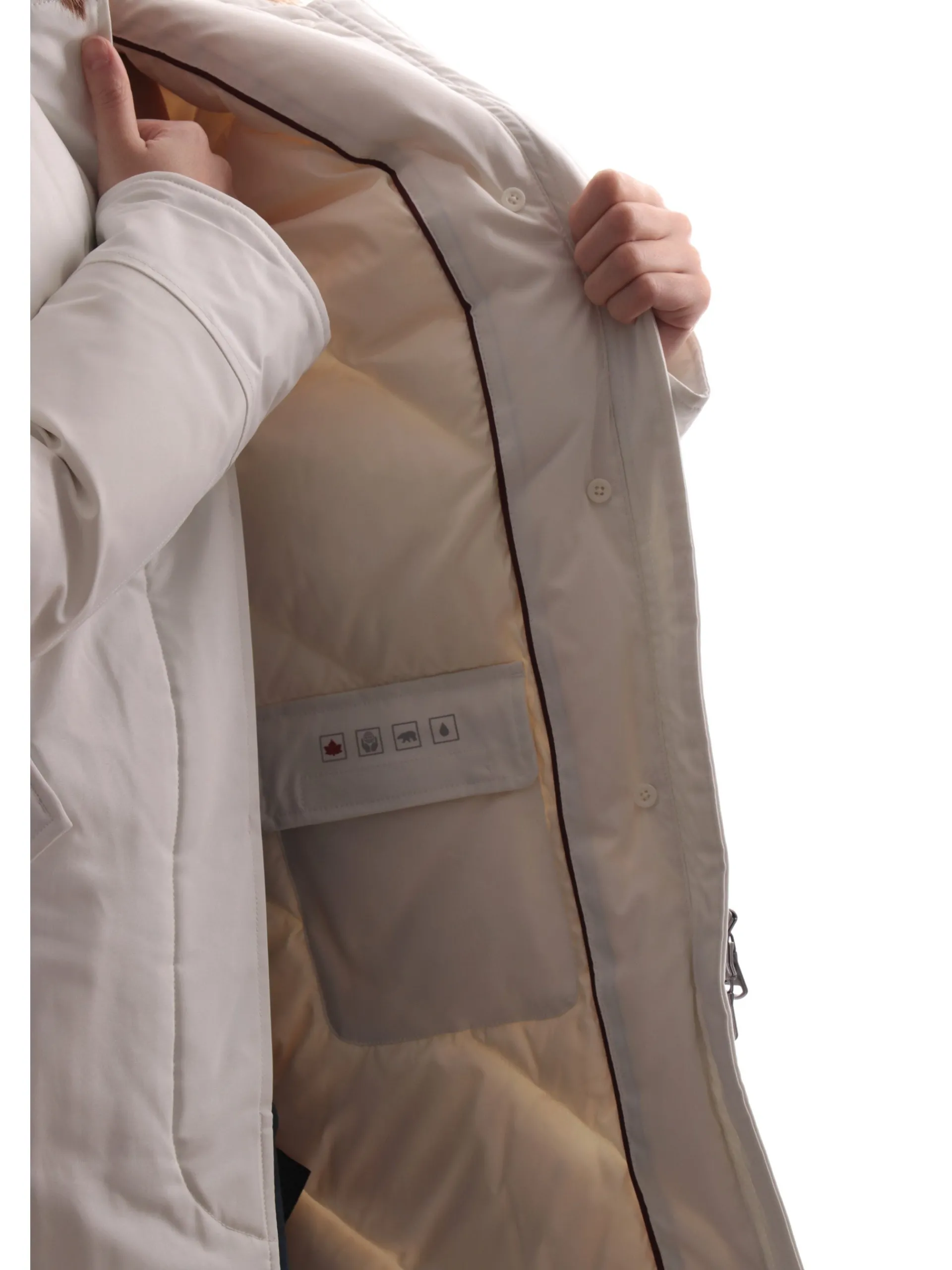 CANADIAN Giubbotti*Giacca bianca da donna Fundybay Tech GCM01WTECH