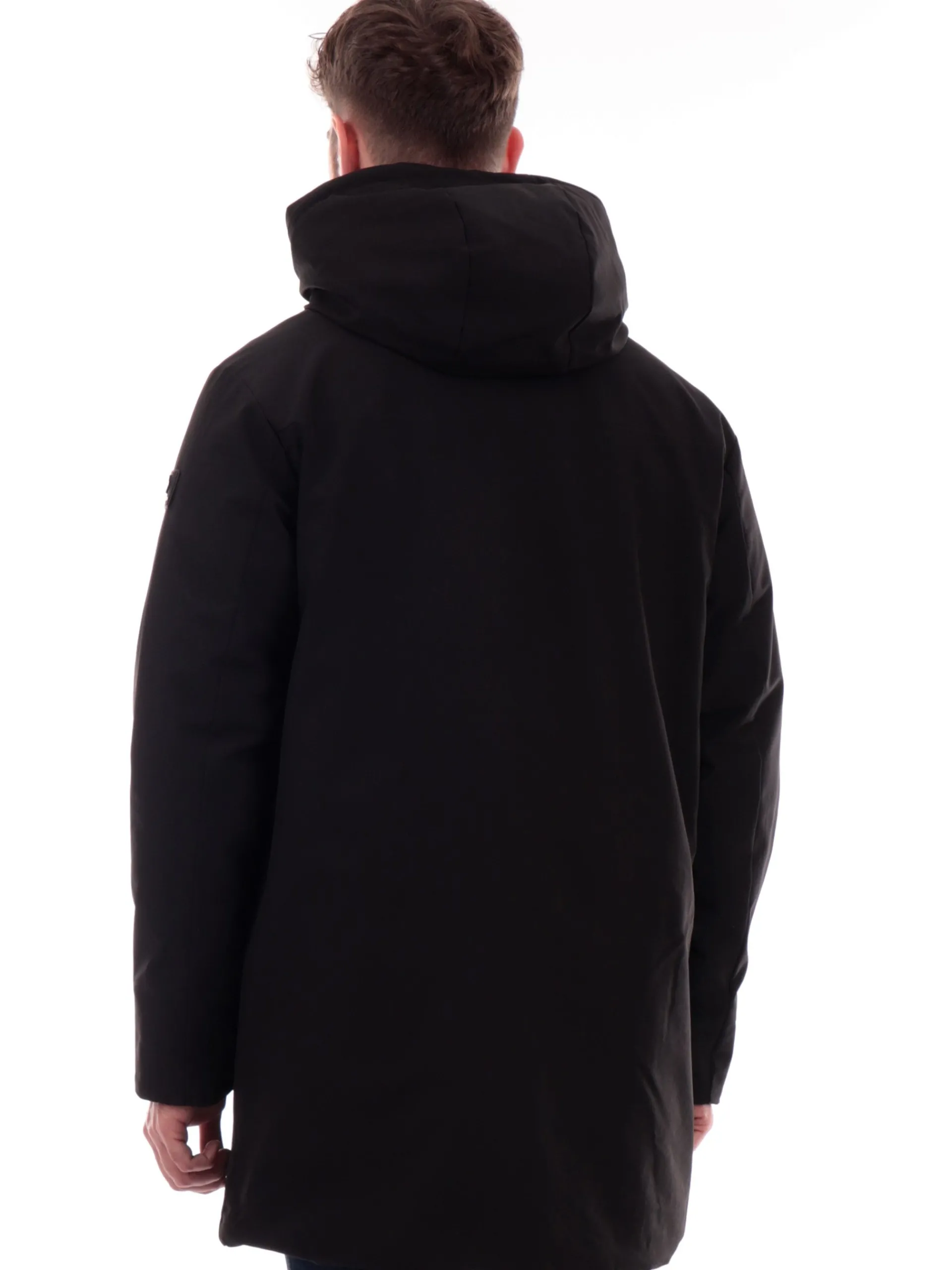 CANADIAN Giubbotti*Giacca nera da uomo softshell con cappuccio Carignan Long G224390LG