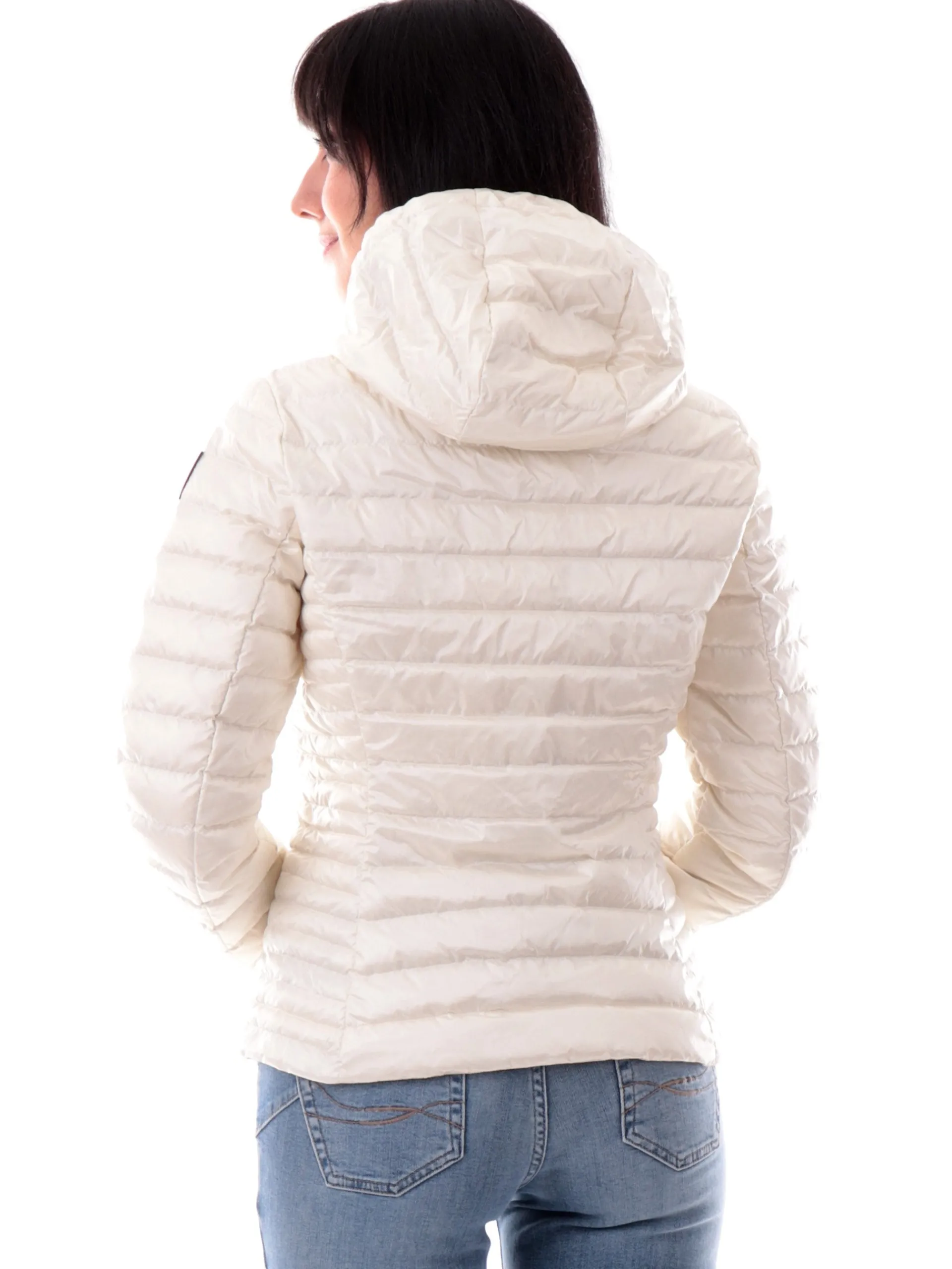 CIESSE Giubbini*Giacca Piumini bianco da donna cento grammi con cappuccio WJ00178N1C10D134