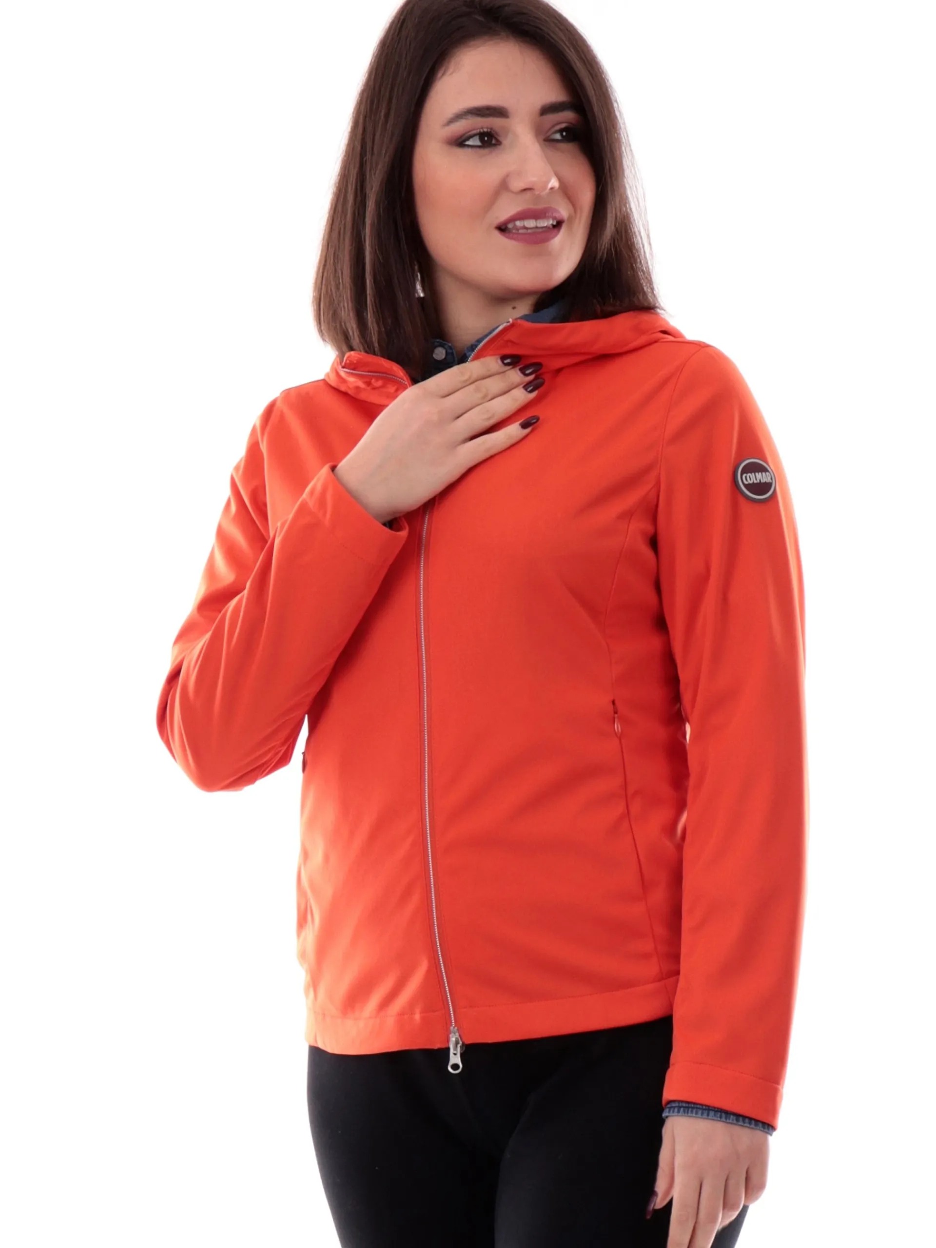 COLMAR Giubbini*Giacca arancione da donna tessuto tecnico con cappuccio 19646ZB