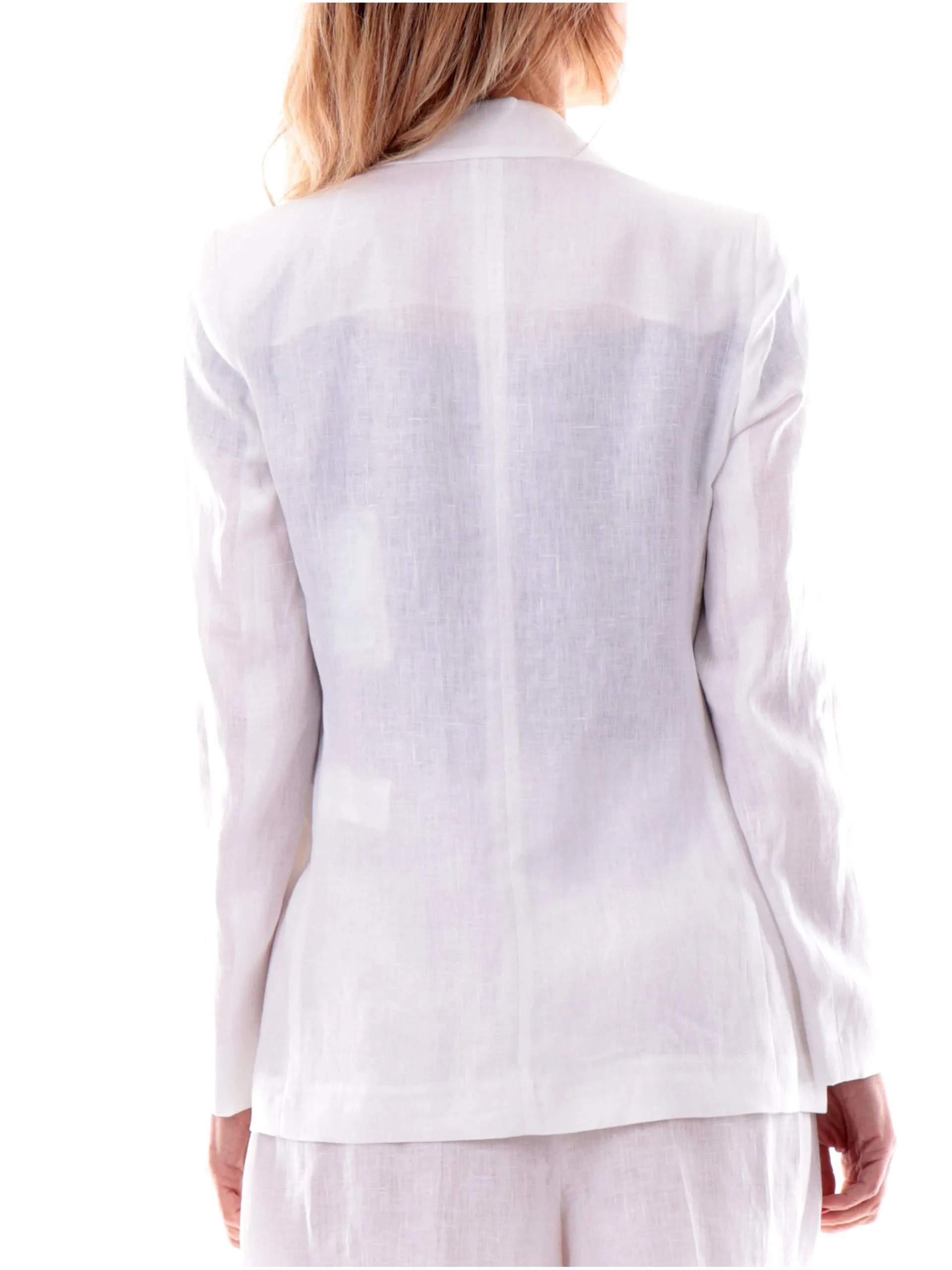 EMME MARELLA Giacche*Giacca bianca in lino da donna elegante ORATA