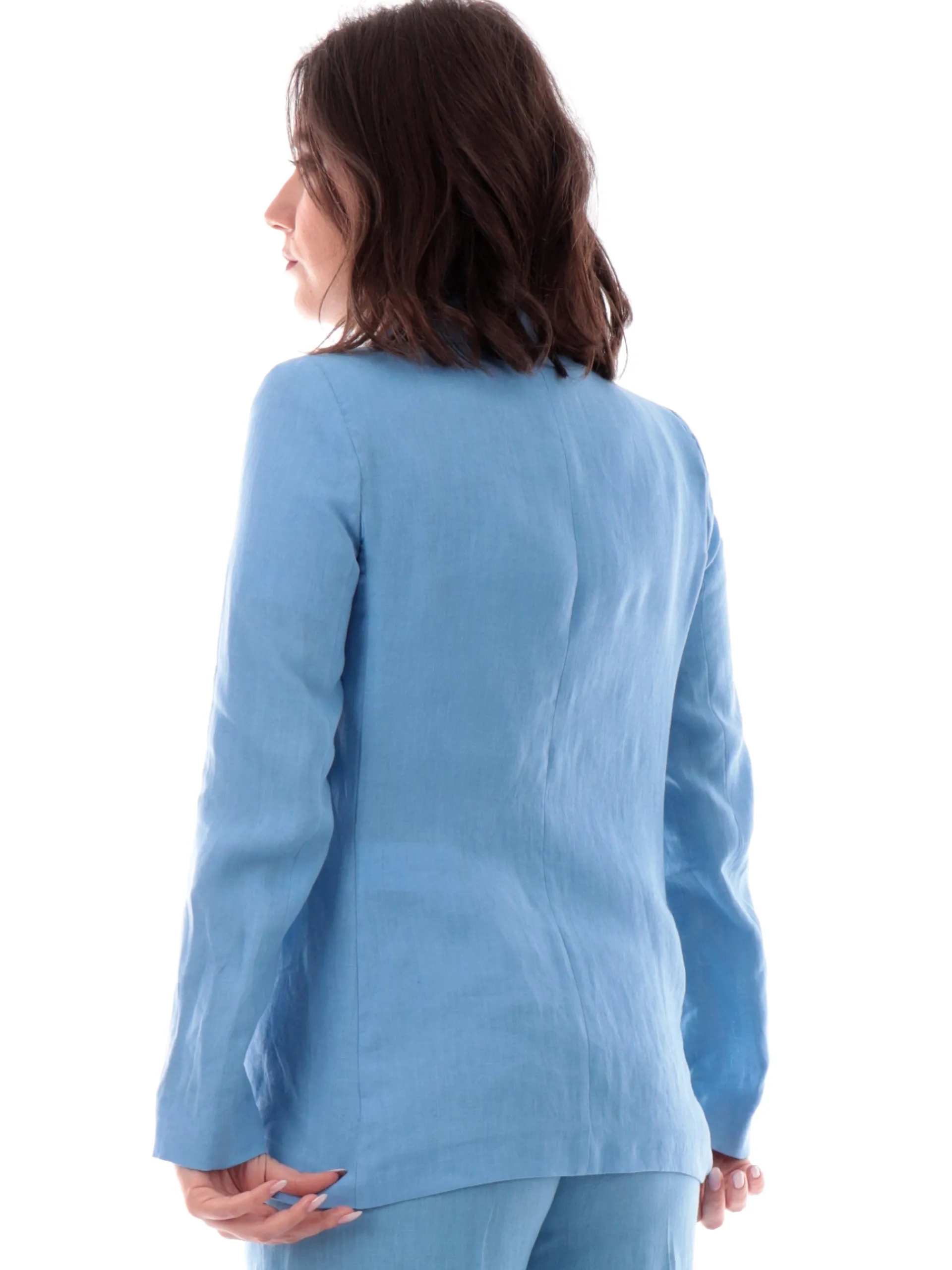 EMME MARELLA Giacche*Giacca blu in lino da donna elegante ORATA