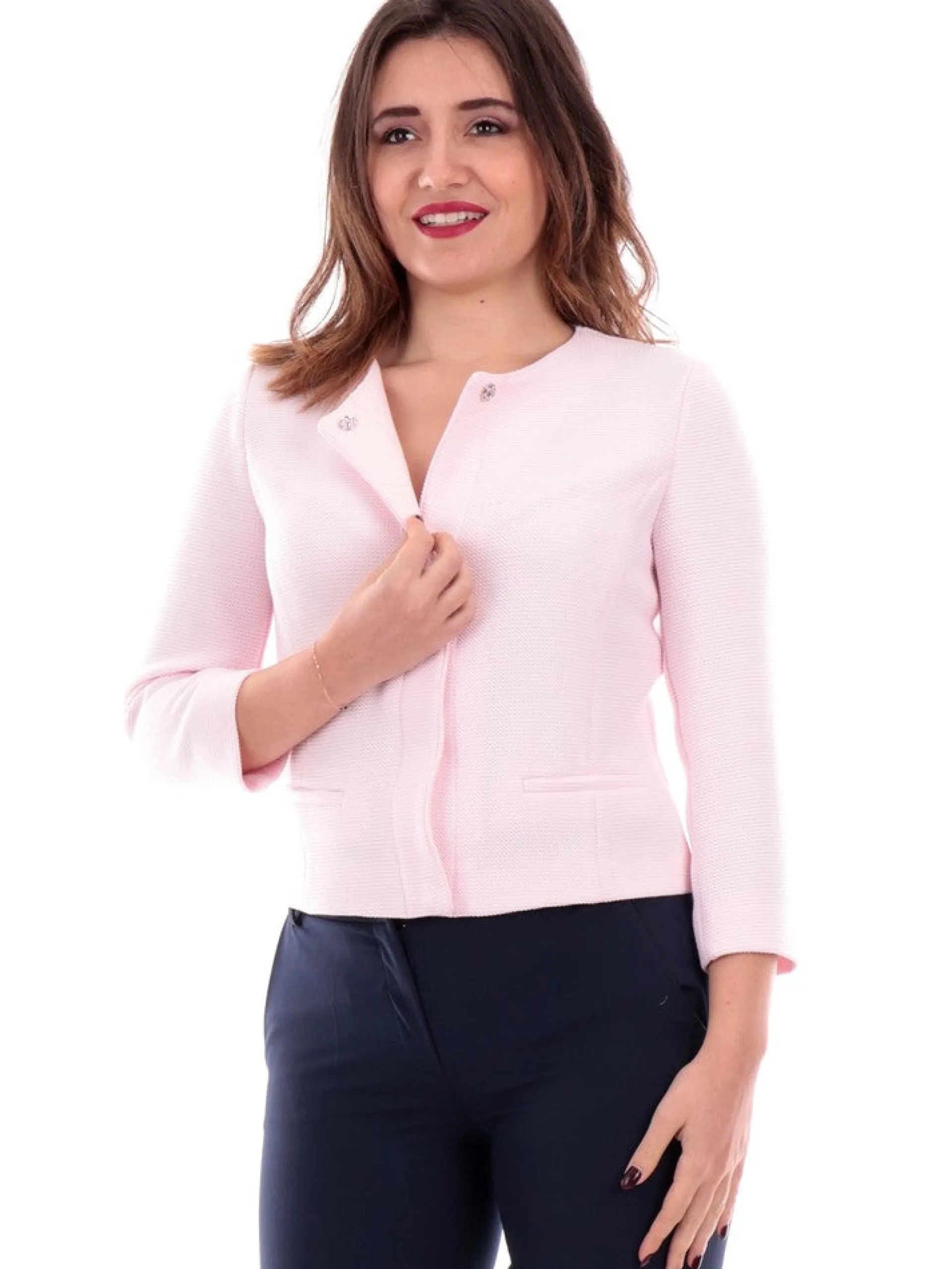 EMME MARELLA Giacche*Giacca rosa da donna Nido d'Ape Cuscus 24150410412