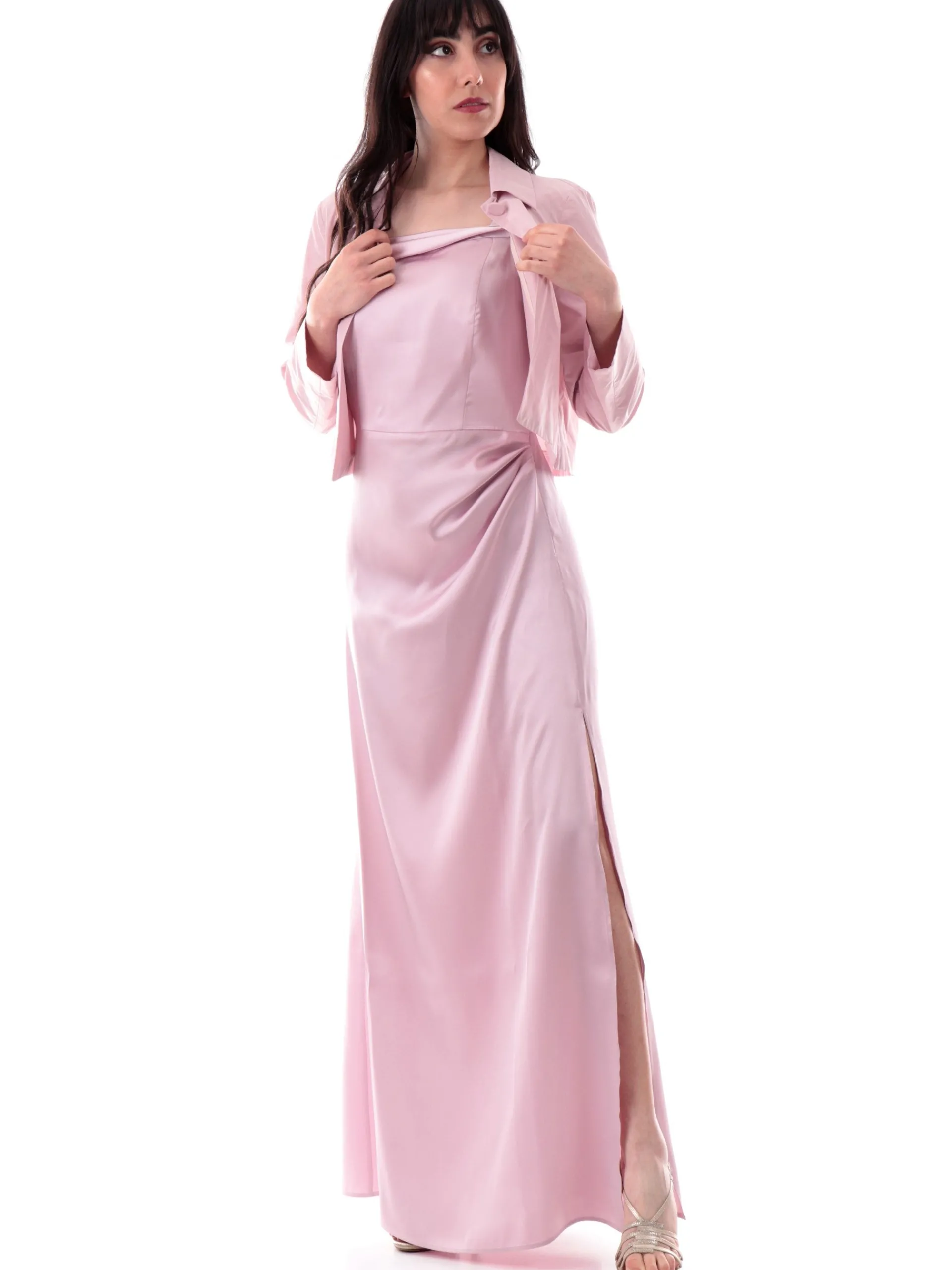 EMME MARELLA Giacche*Giacca Rosa da donna Corta con bottone e colletto