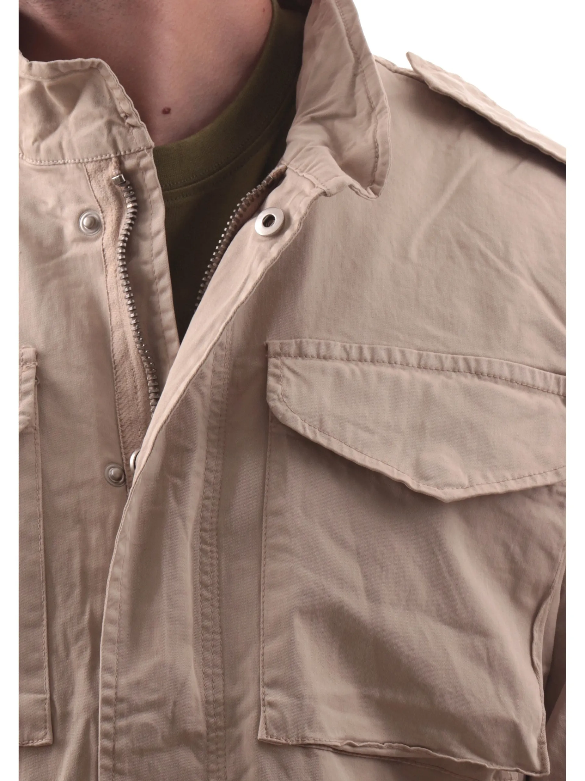 GIANNI LUPO Giubbini*Giacca Field beige da uomo con tasconi cargo GL9693S25