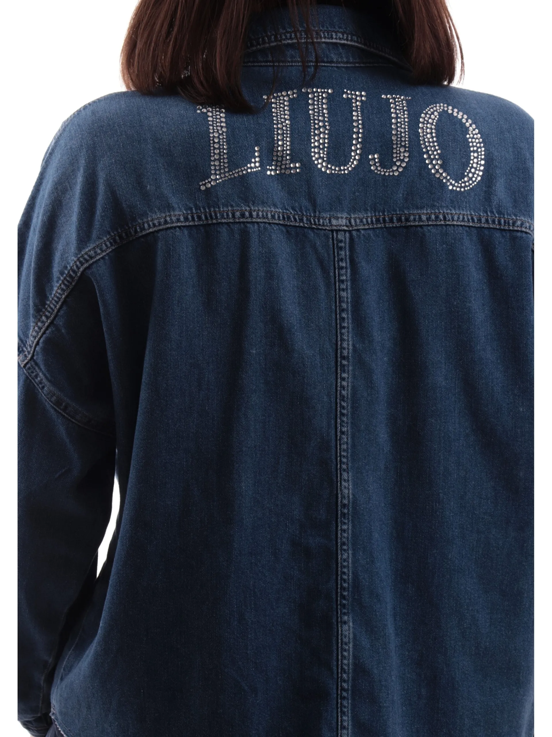 LIU JO MILANO Giubbini*Giacca jeans Liu Jo logo strass da donna UA5165DS069