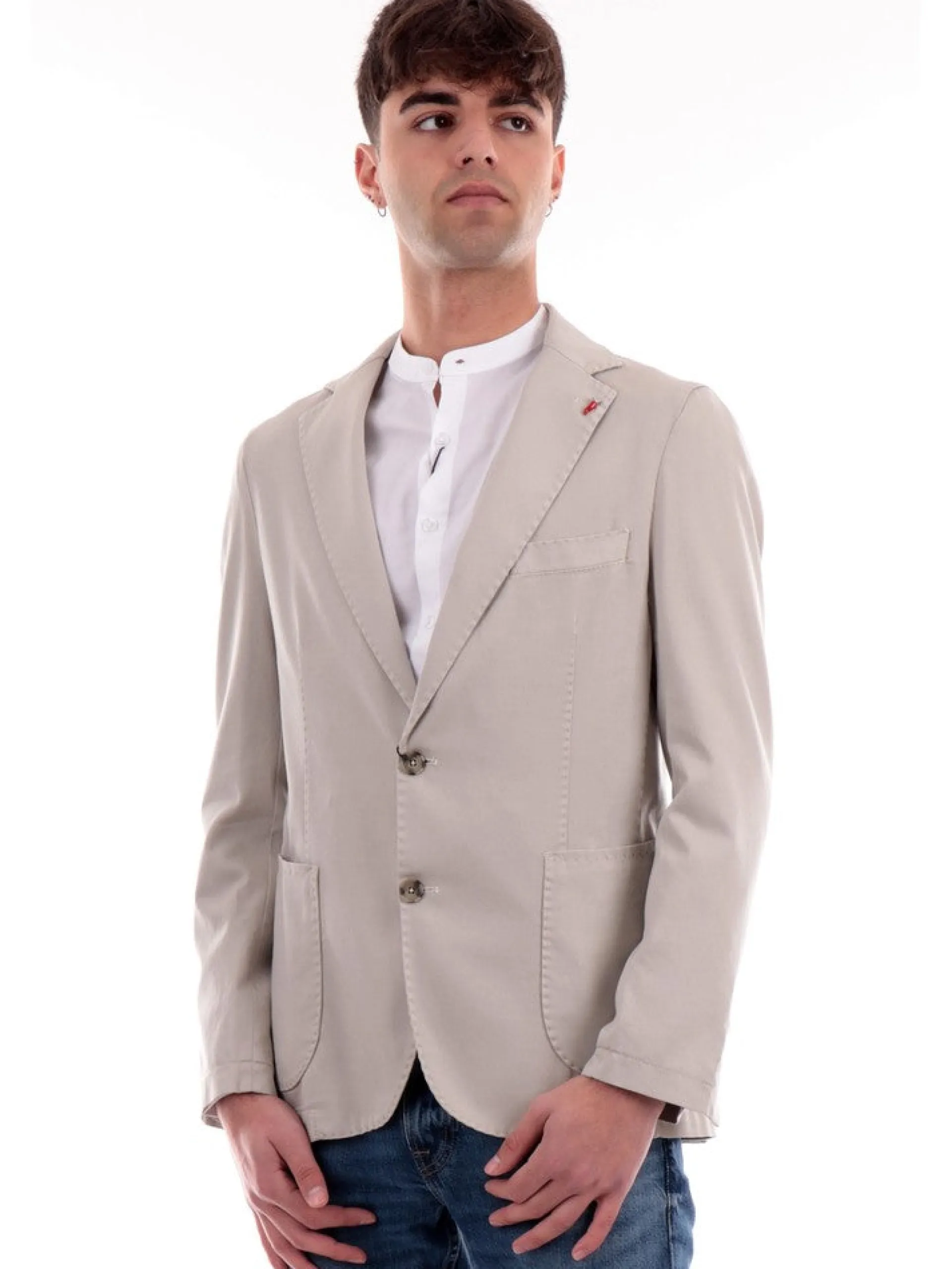 MULISH Giacche*Giacca beige da uomo Cotone JUVR7002