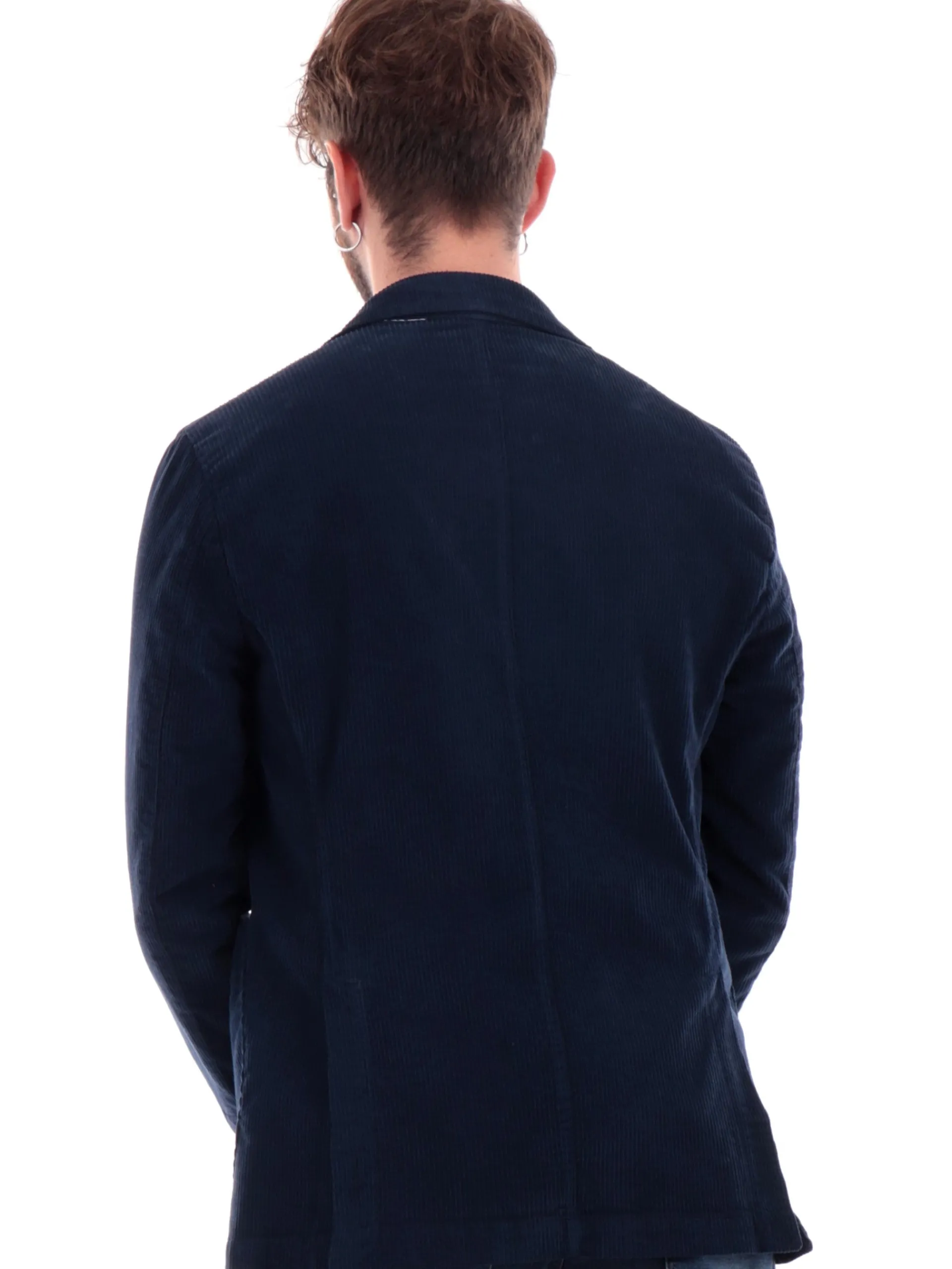 MULISH Giacche*Giacca blu da uomo velluto DEMETRAR7002