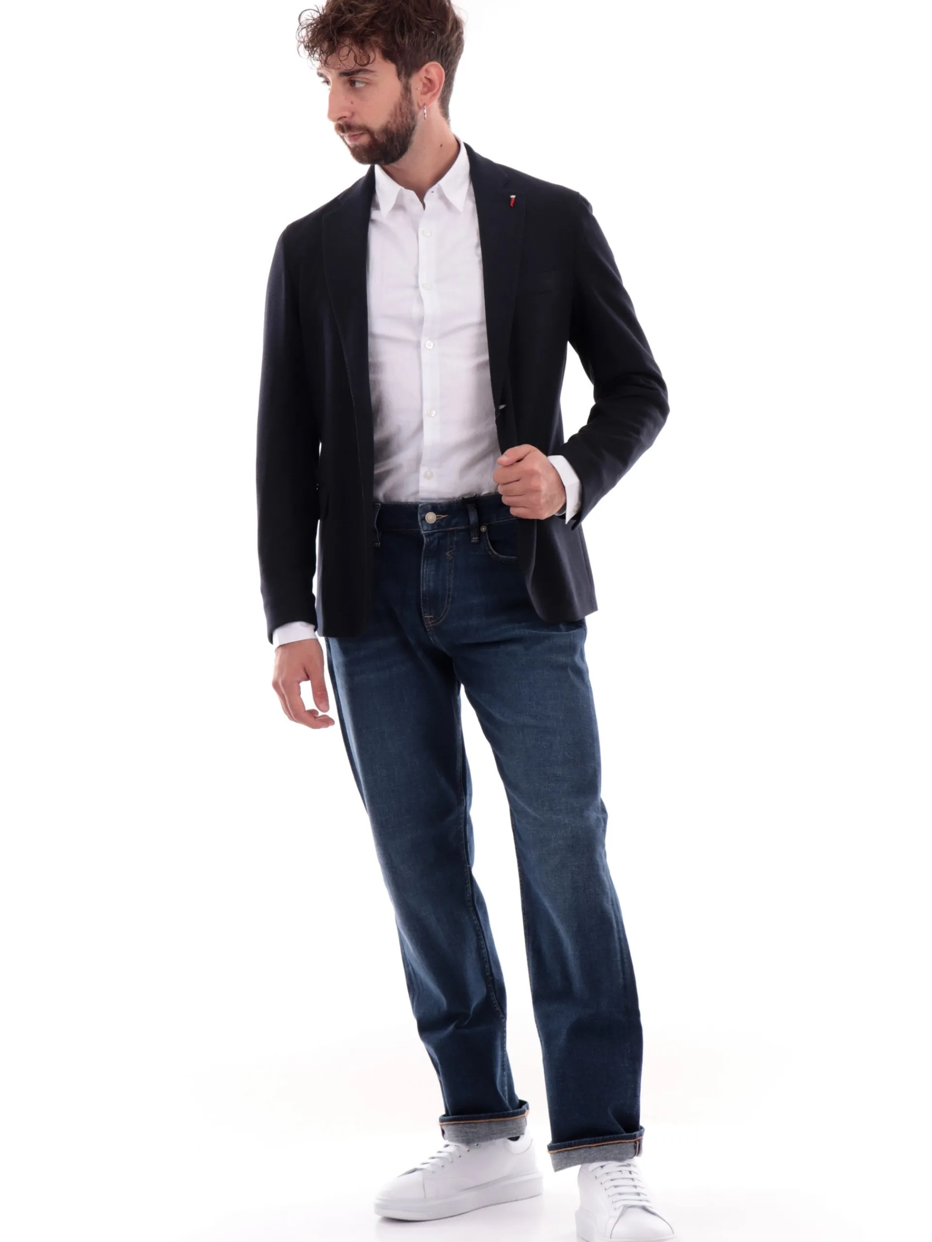 MULISH Giacche*Giacca blu da uomo jersey ADEGKS990