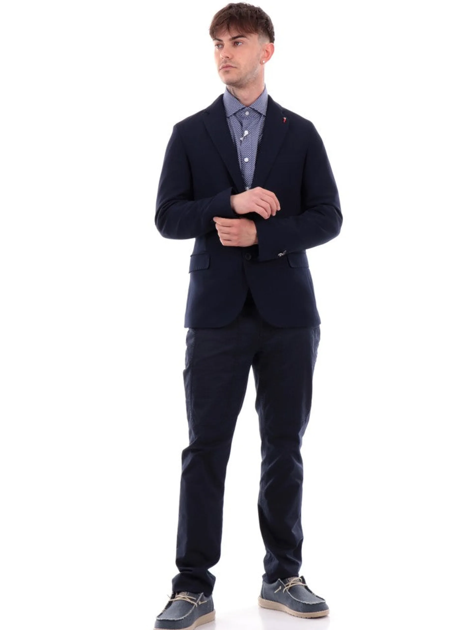 MULISH Giacche*Giacca blu da uomo Nido D'Ape CHOGKS900