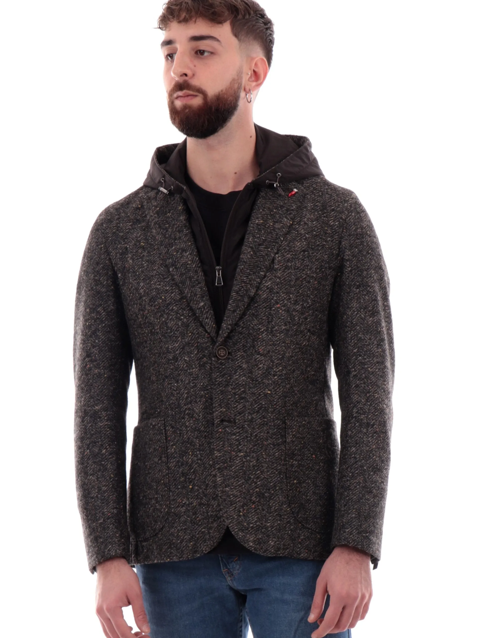 MULISH Giacche*Giacca marrone da uomo con gilet interno removibile MORFEUSGKS992