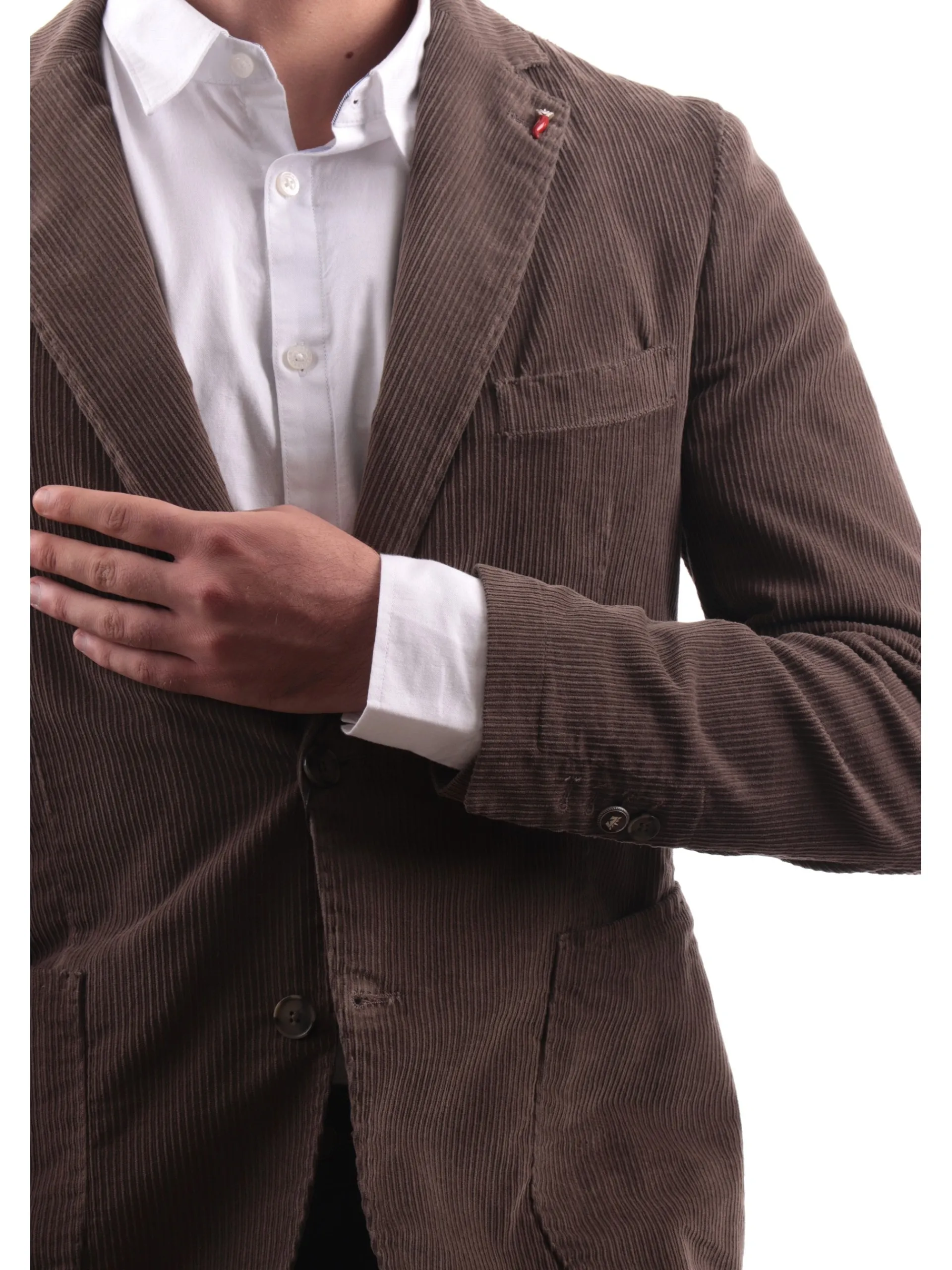MULISH Giacche*Giacca marrone da uomo velluto DEMETRAR7002