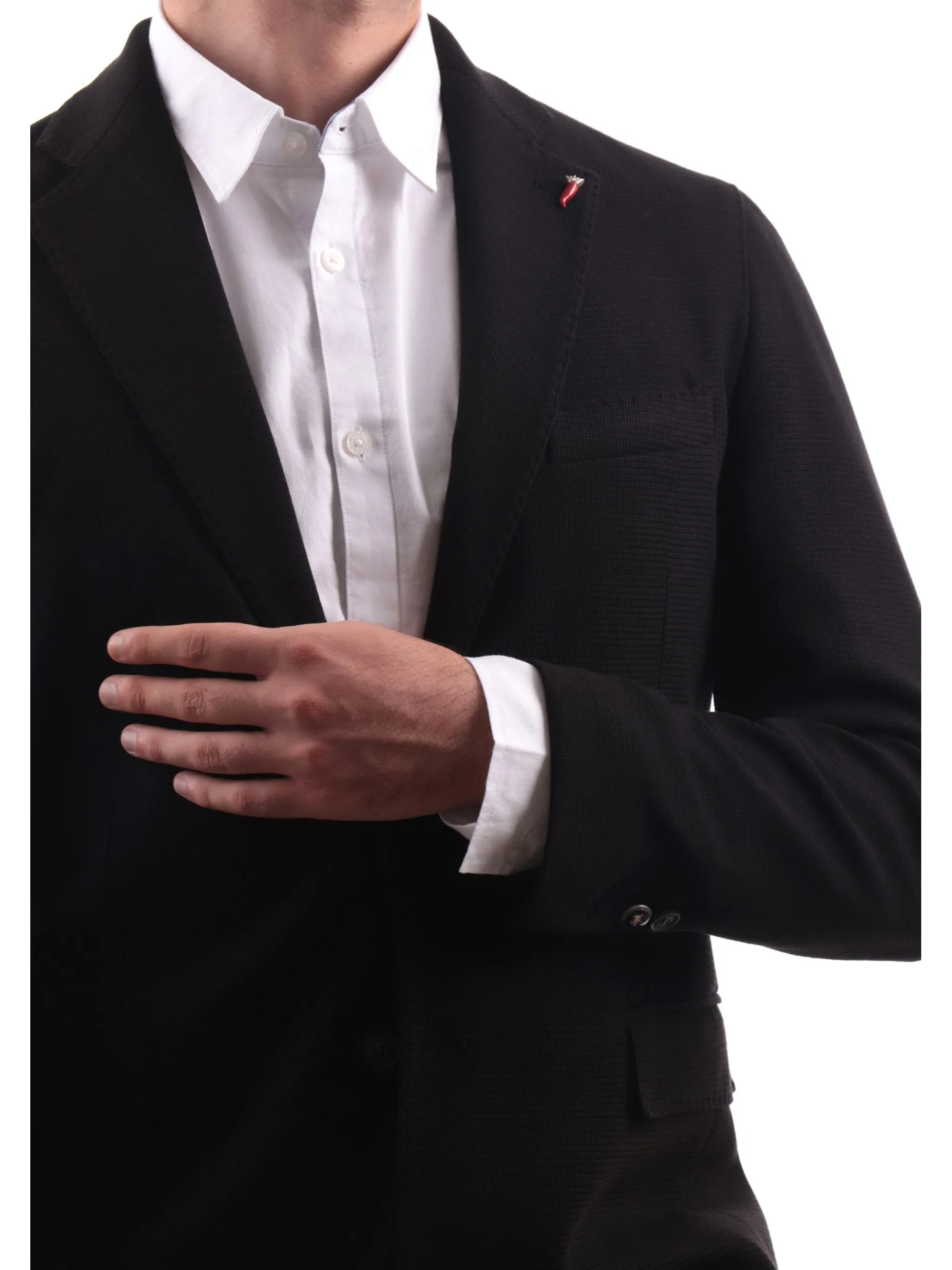 MULISH Giacche*Giacca nera da uomo jersey ADEGKS990