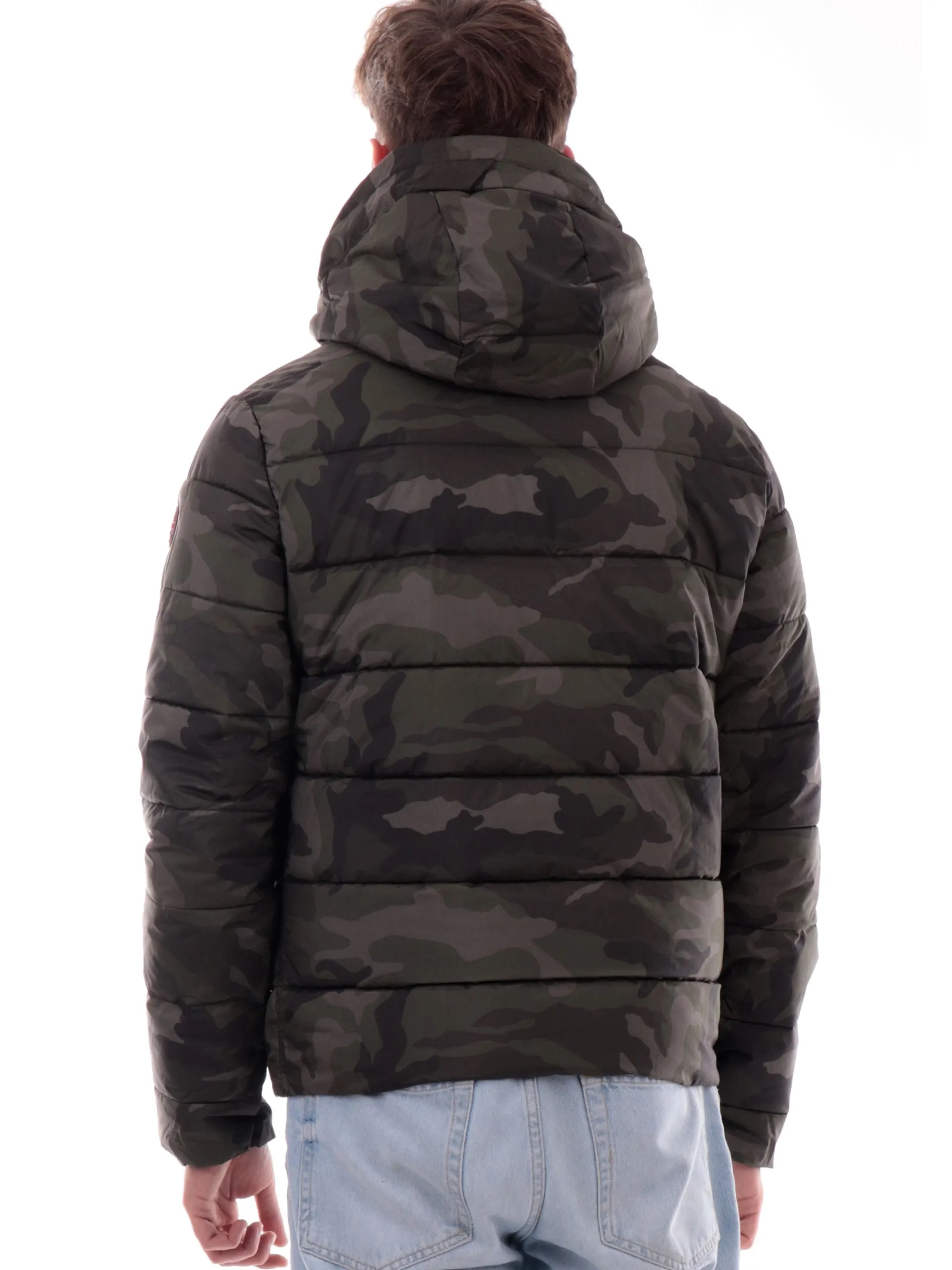 MUSEUM Giubbini*Giacca camo da uomo interno nero Justin JA05PL966