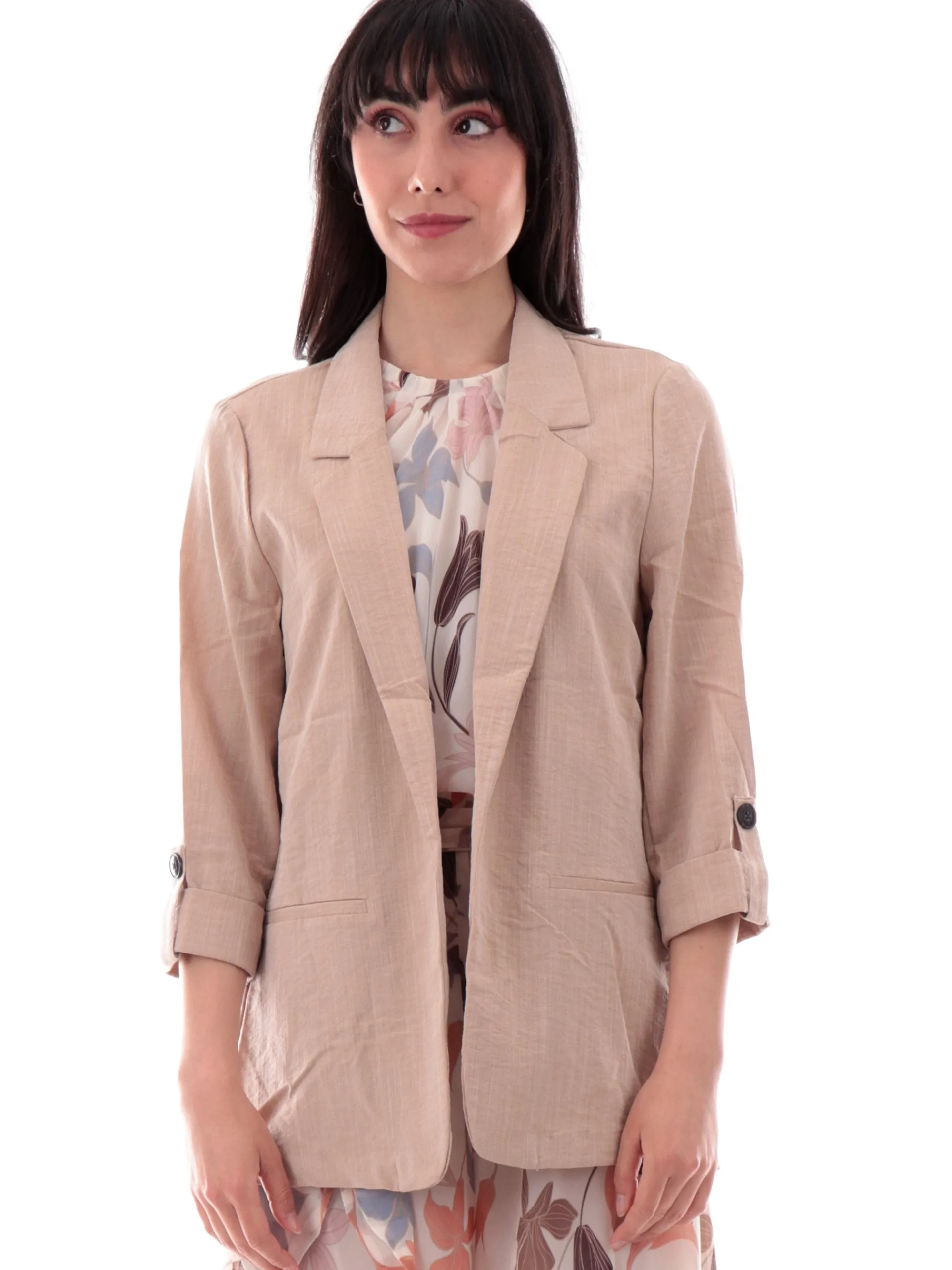 ONLY Giacche*Giacca marrone da donna aperta 15308084