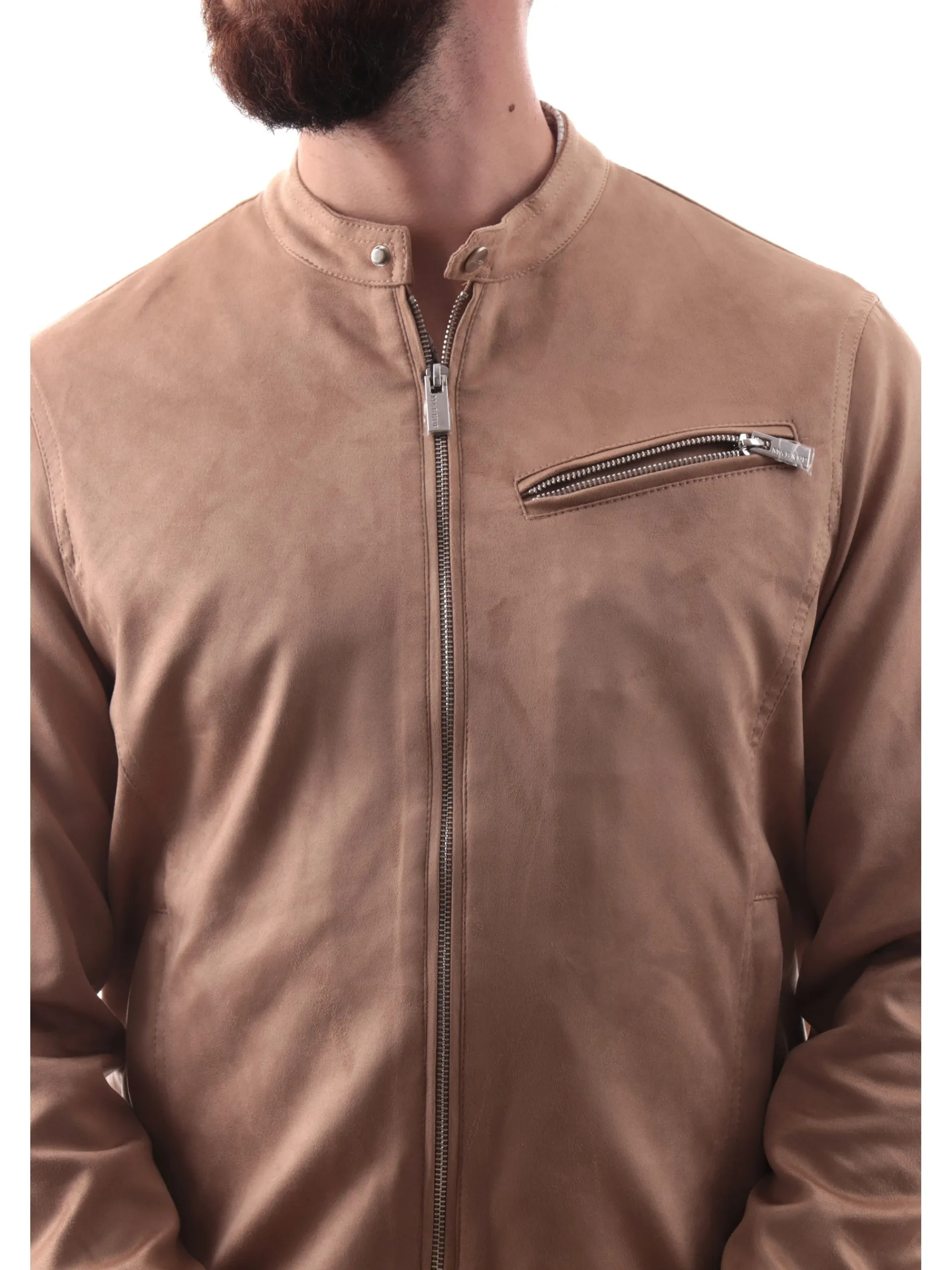 MARKUP Giubbini*Giacca pelle daino Mark Up beige da uomo eco MK894030