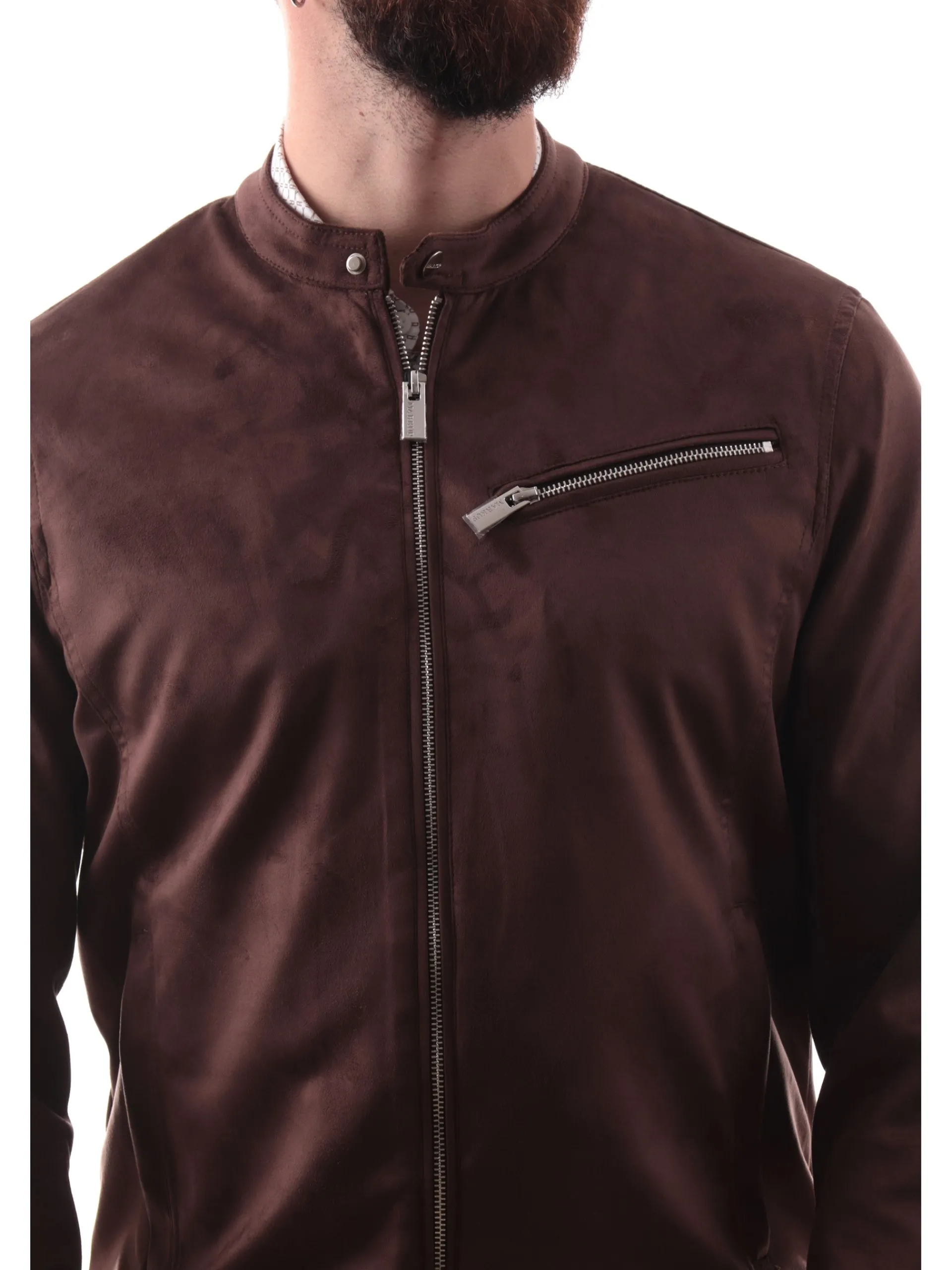 MARKUP Giubbini*Giacca pelle daino Mark Up marrone da uomo eco MK894030