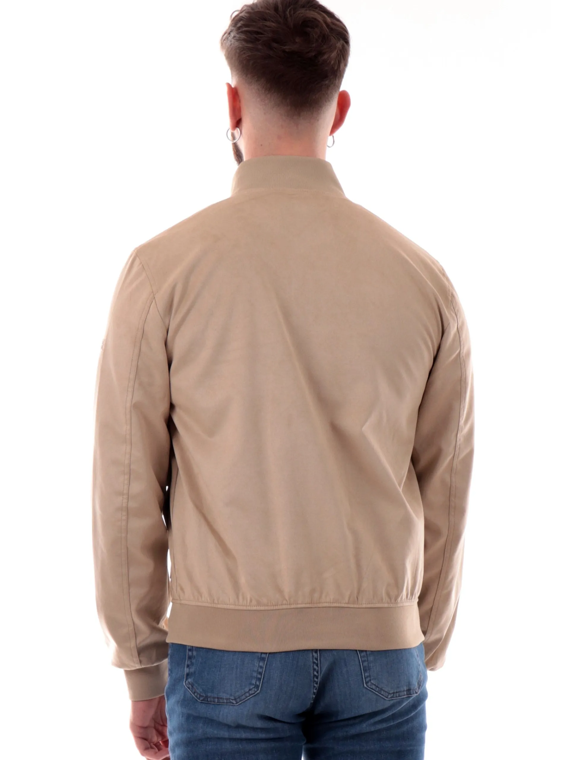 YES ZEE Giubbini*Giacca pelle marrone da uomo eco suede J519YI00