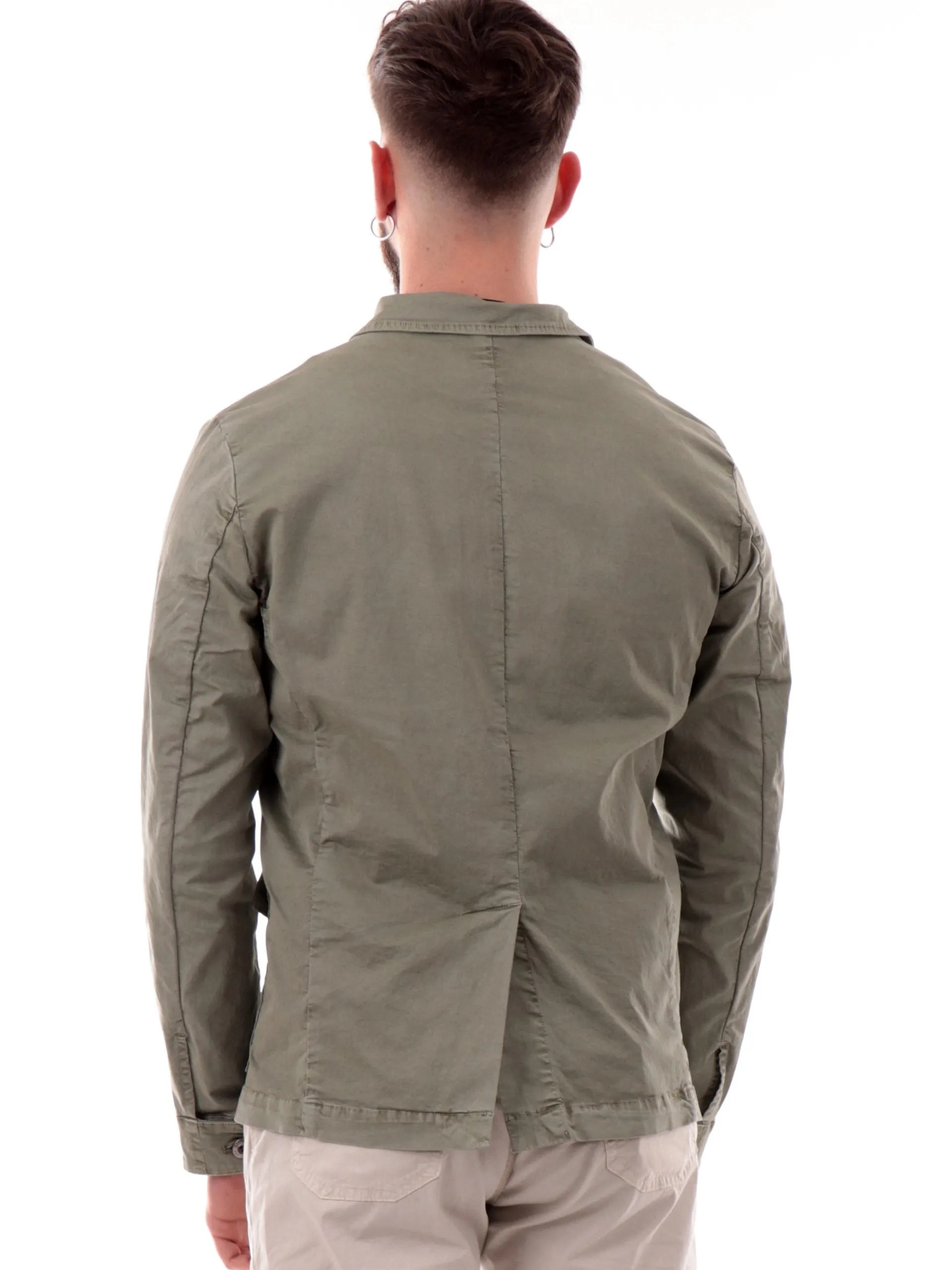 REFRIGIWEAR Giubbini*Giacca New Brent verde da uomo tecnica con tasconi G69208