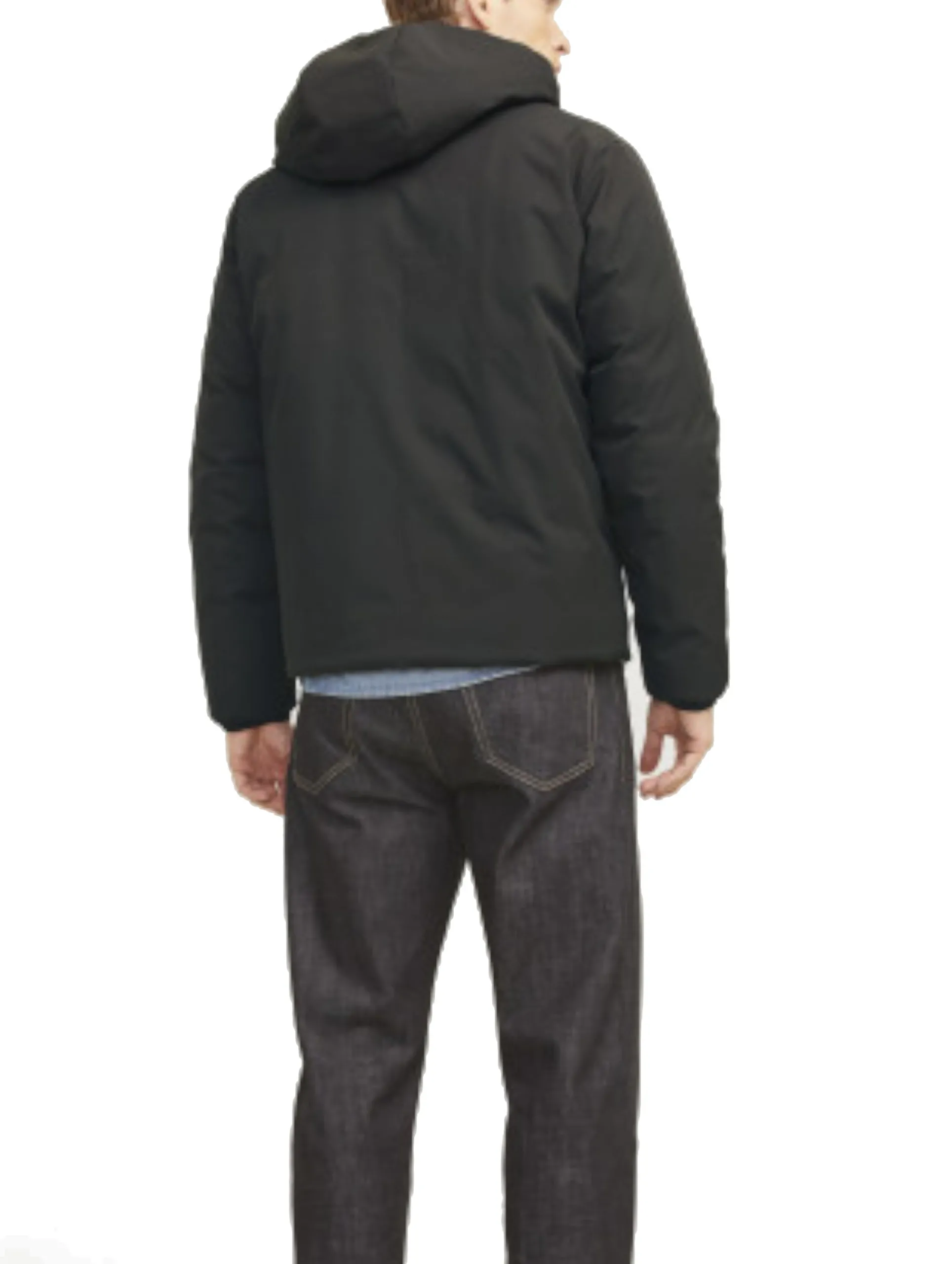 JACK&JONES Giubbini*Giacca reversibile Jack Jones nera e verde da uomo 12259367