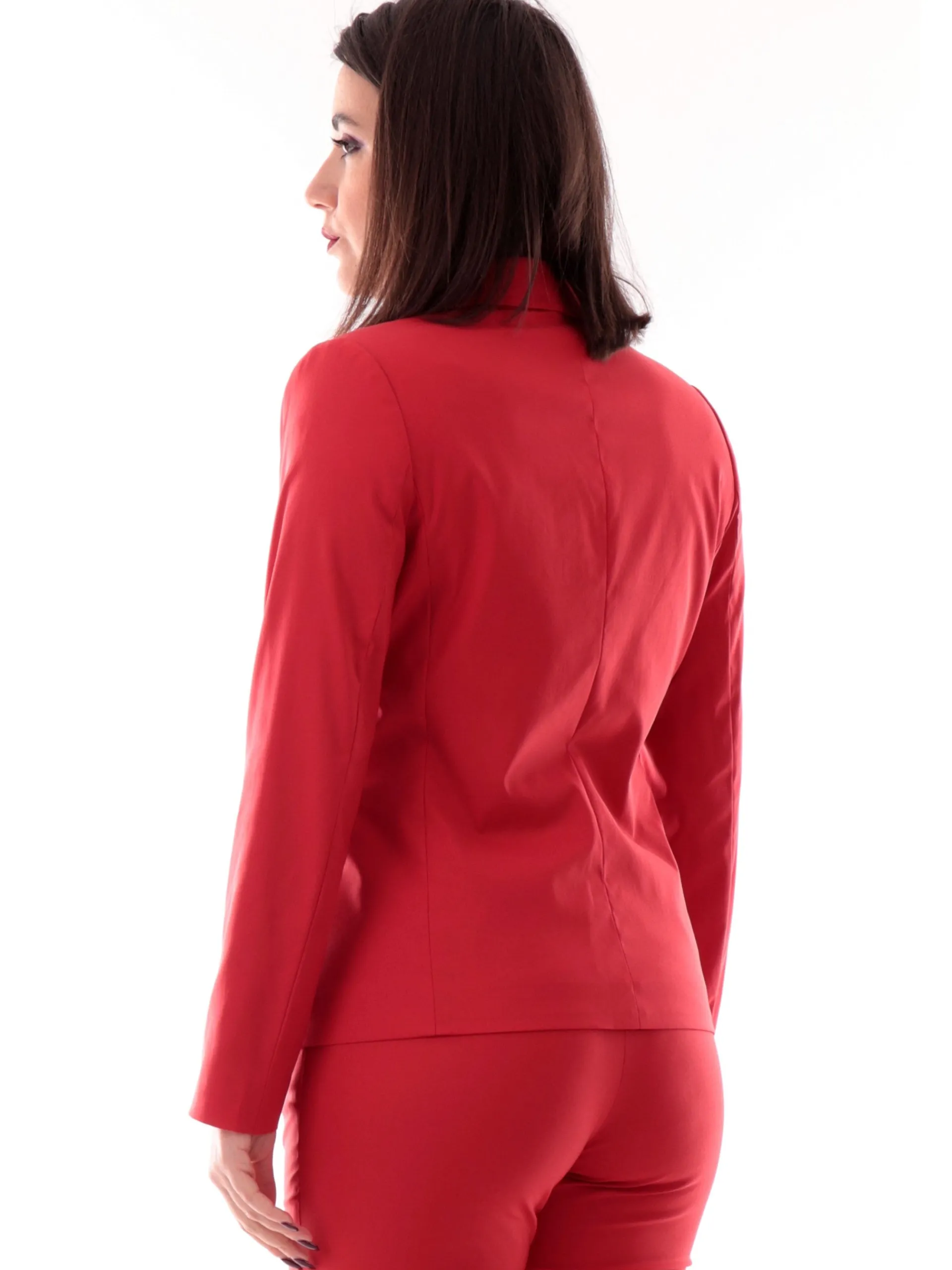 YES ZEE Giacche*Giacca rossa da donna realizzata in cotone elasticizzato G404KD00