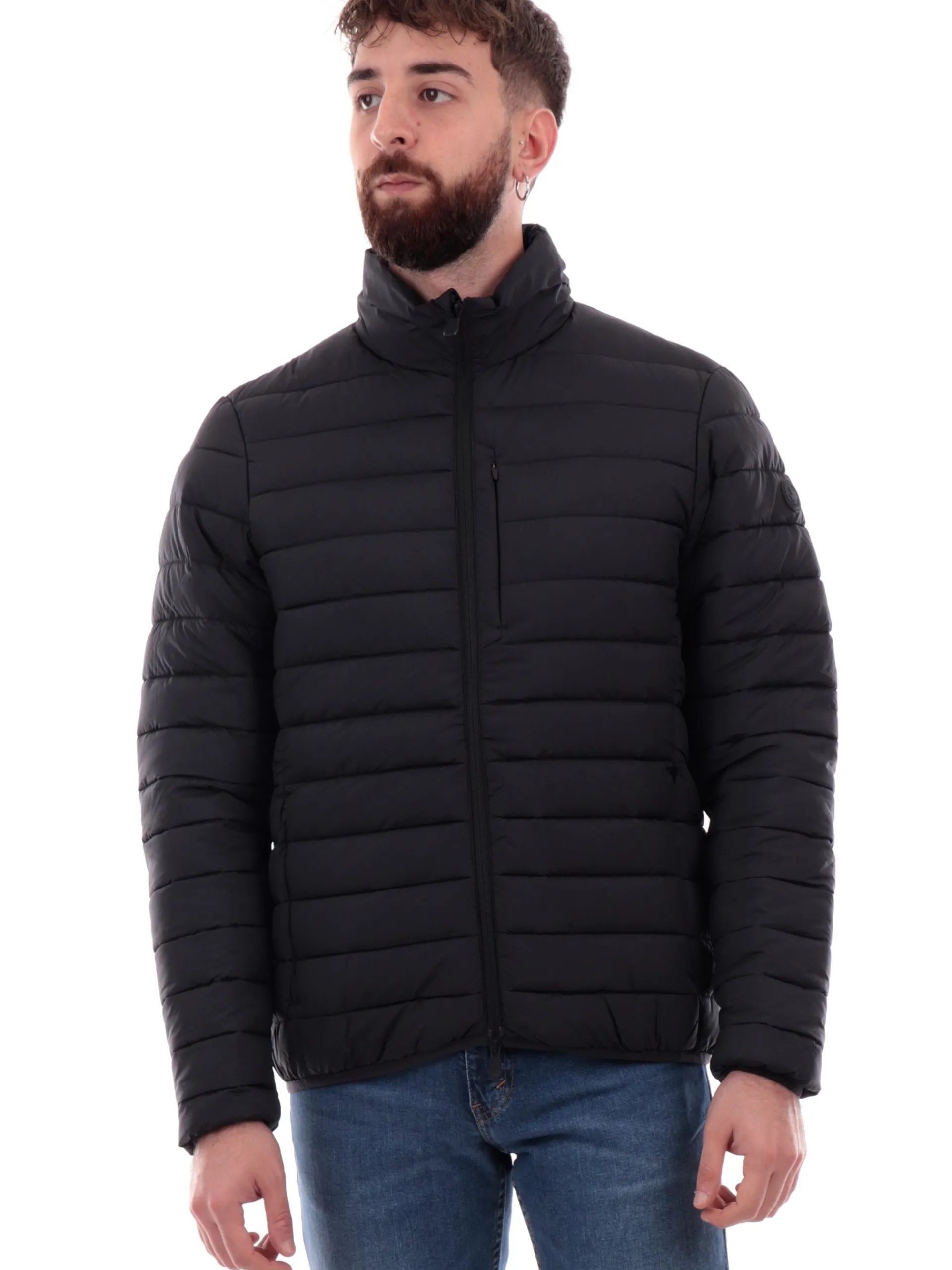 SAVE THE DUCK Giubbini*Giacca Erion nera da uomo collo alto D31274MMIRO19